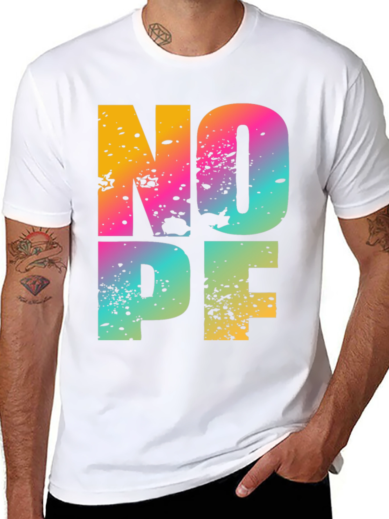 Colorful NOPE Graphic T-Shirt