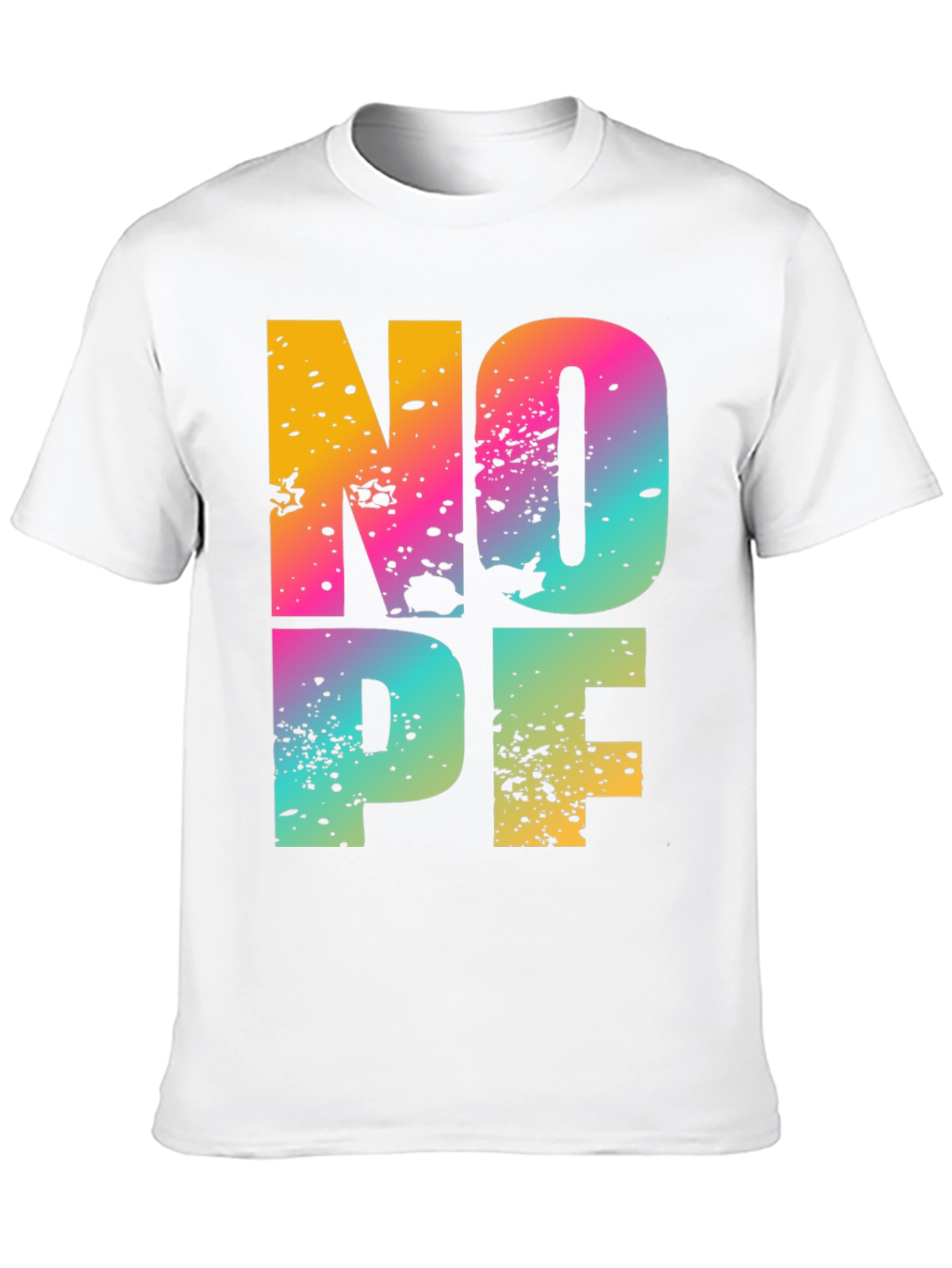 Colorful NOPE Graphic T-Shirt