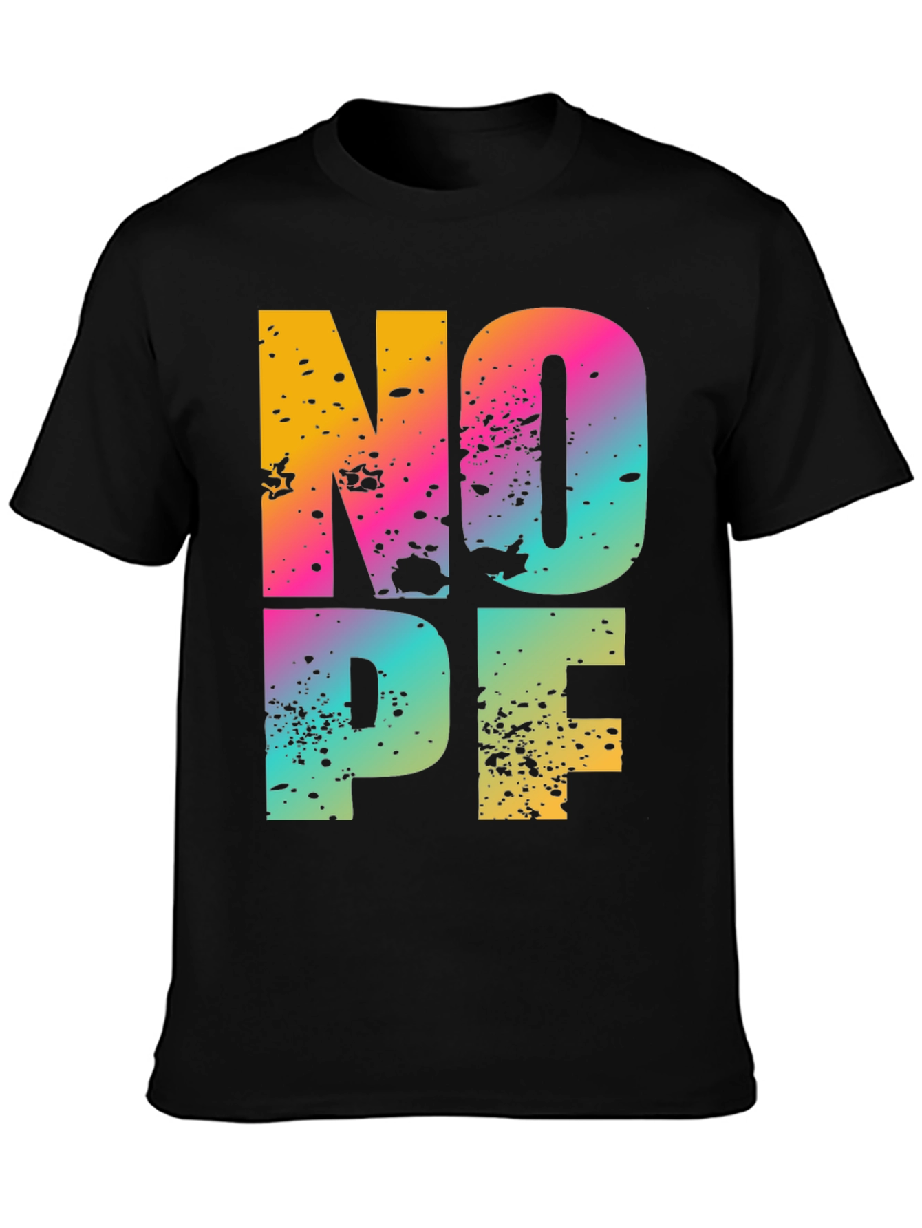 Colorful NOPE Graphic T-Shirt