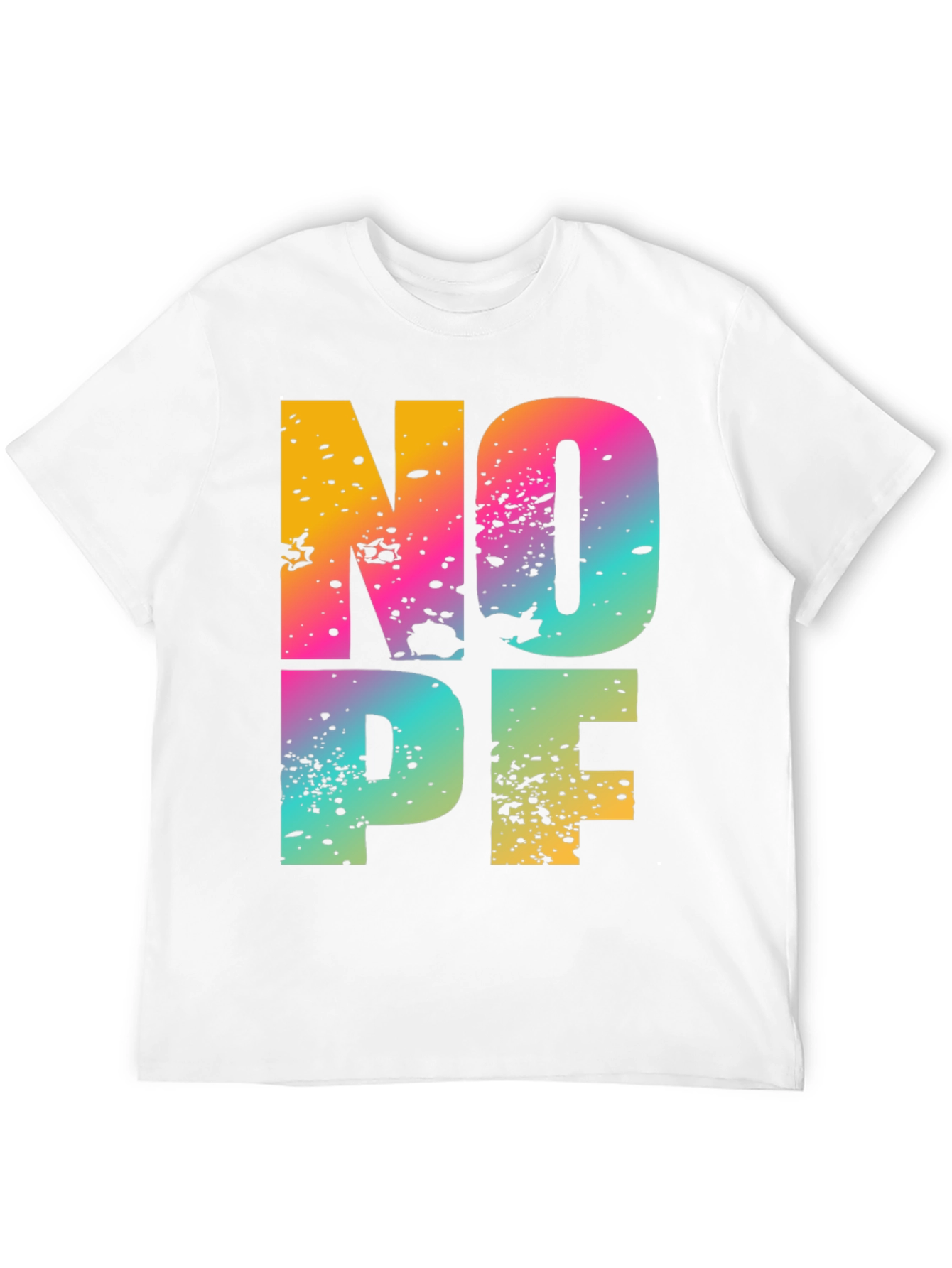 Colorful NOPE Graphic T-Shirt