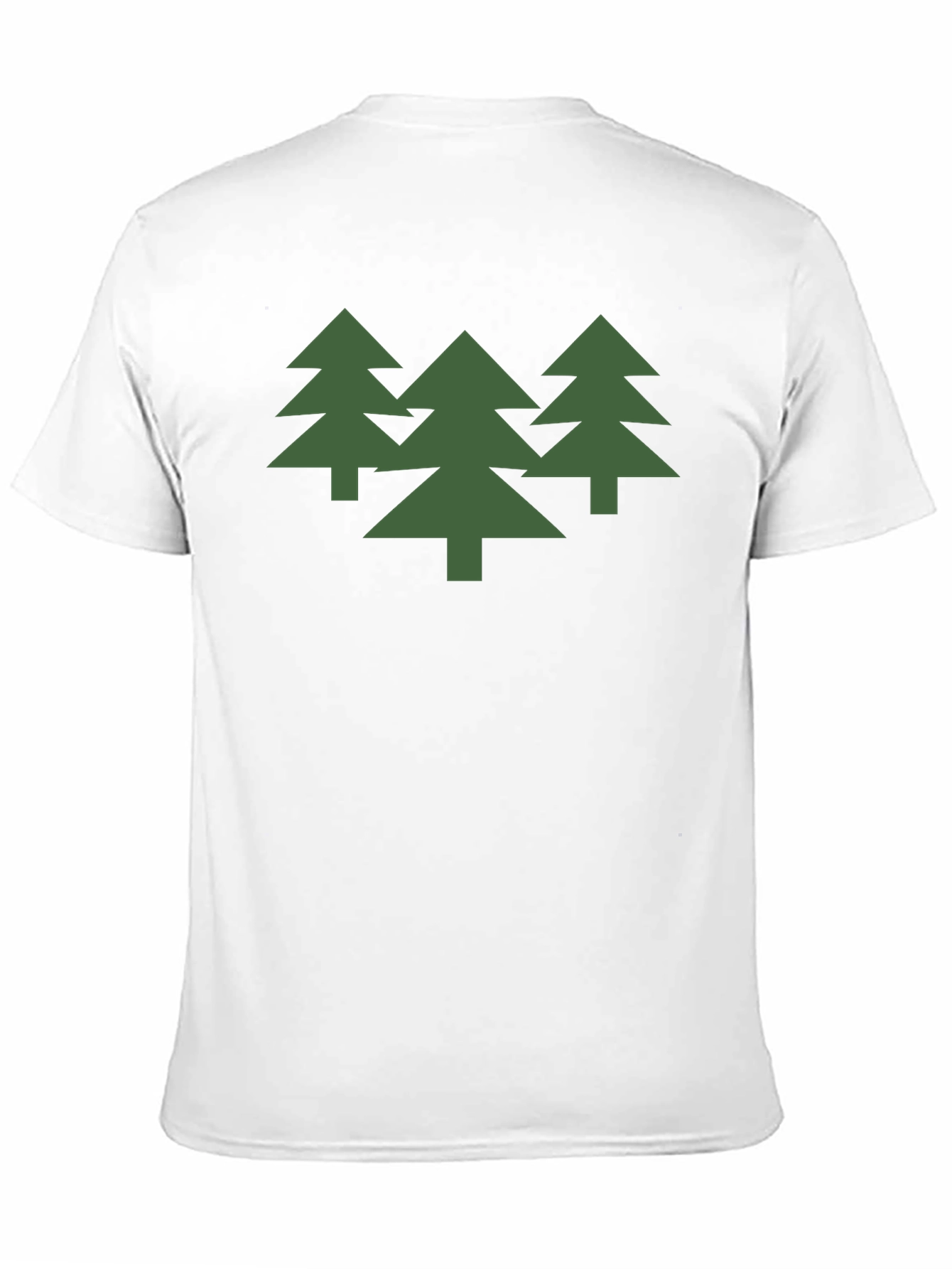 Green Trees Graphic Black T-Shirt