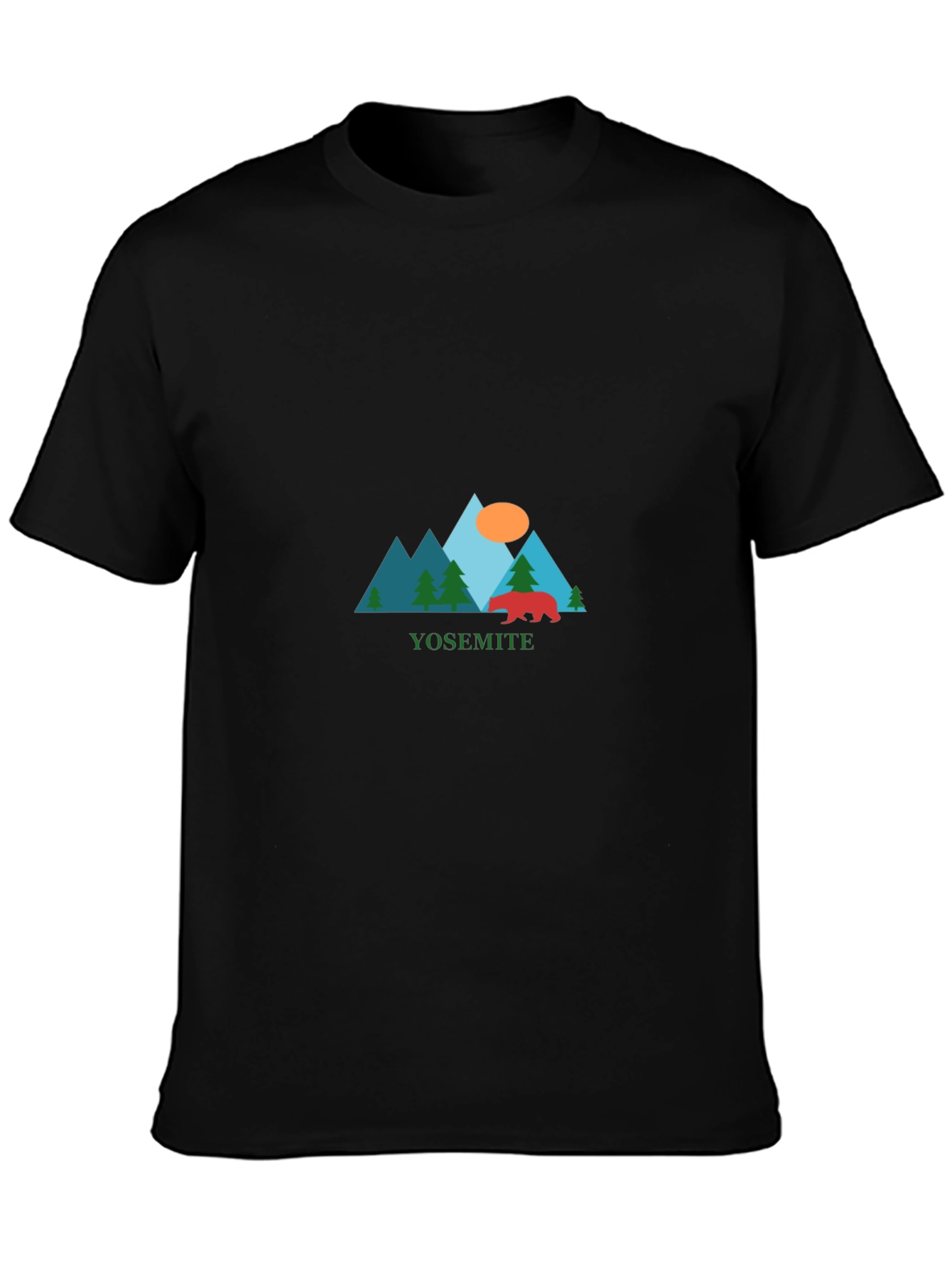 Yosemite Graphic Tee - Nature Inspired Black T-Shirt