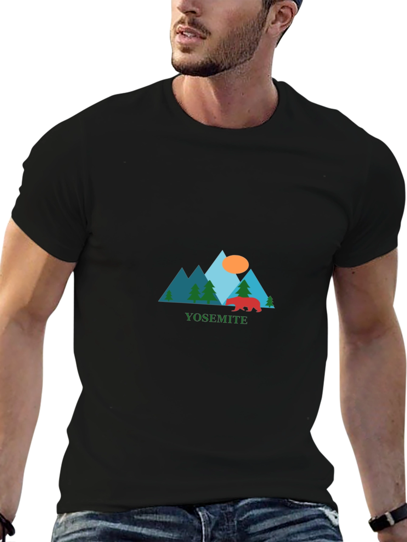 Yosemite Graphic Tee - Nature Inspired Black T-Shirt