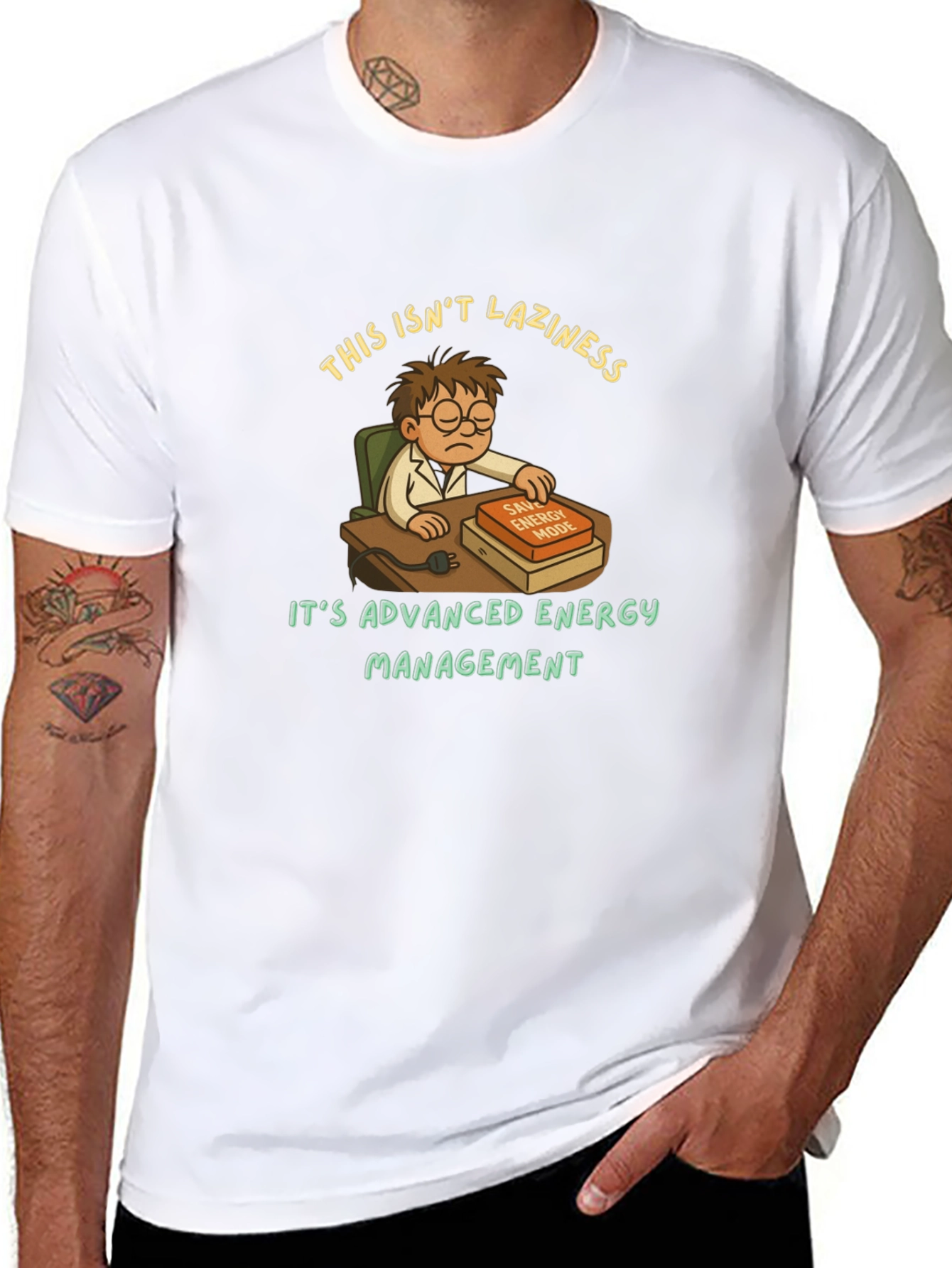 Funny Lazy Genius T-Shirt - Advanced Energy Management