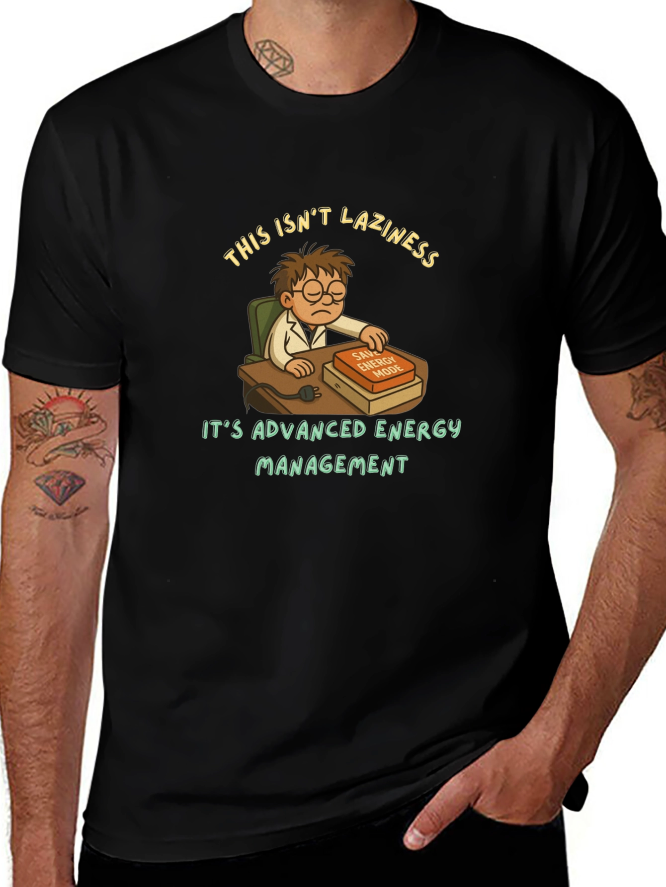 Funny Lazy Genius T-Shirt - Advanced Energy Management
