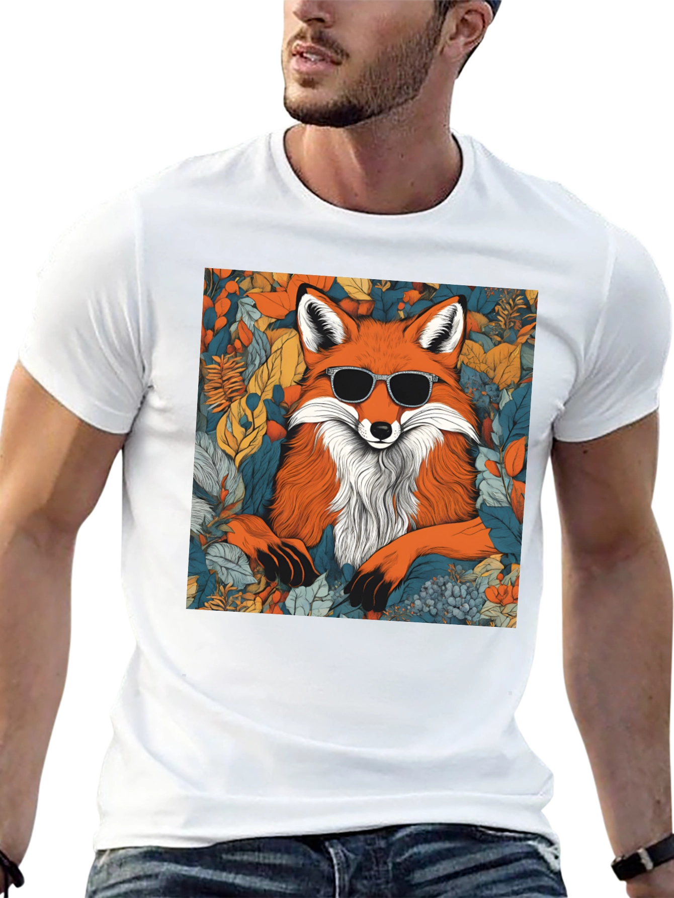 Cool Fox Graphic T-Shirt - Stylish Unisex Tee