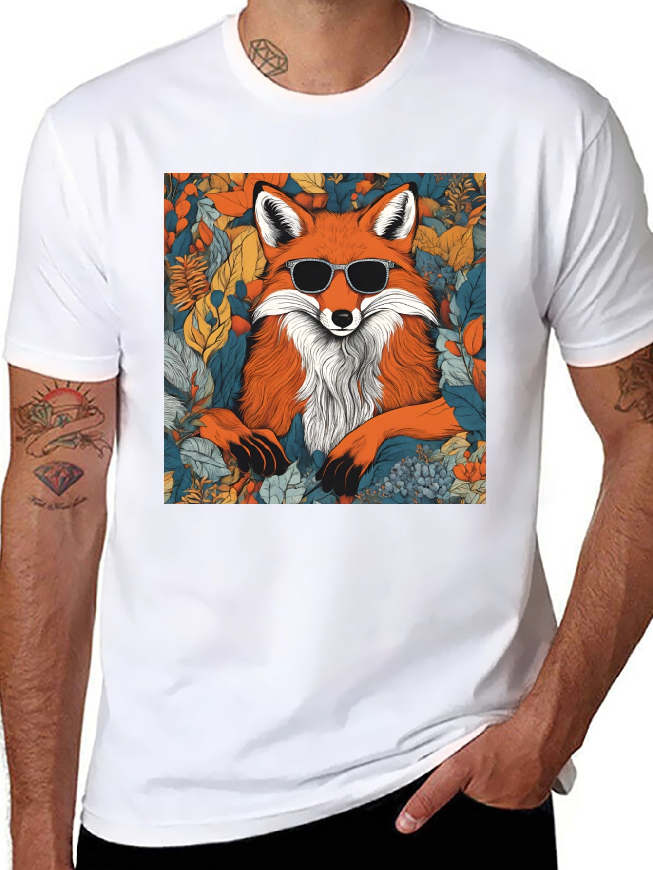 Cool Fox Graphic T-Shirt - Stylish Unisex Tee