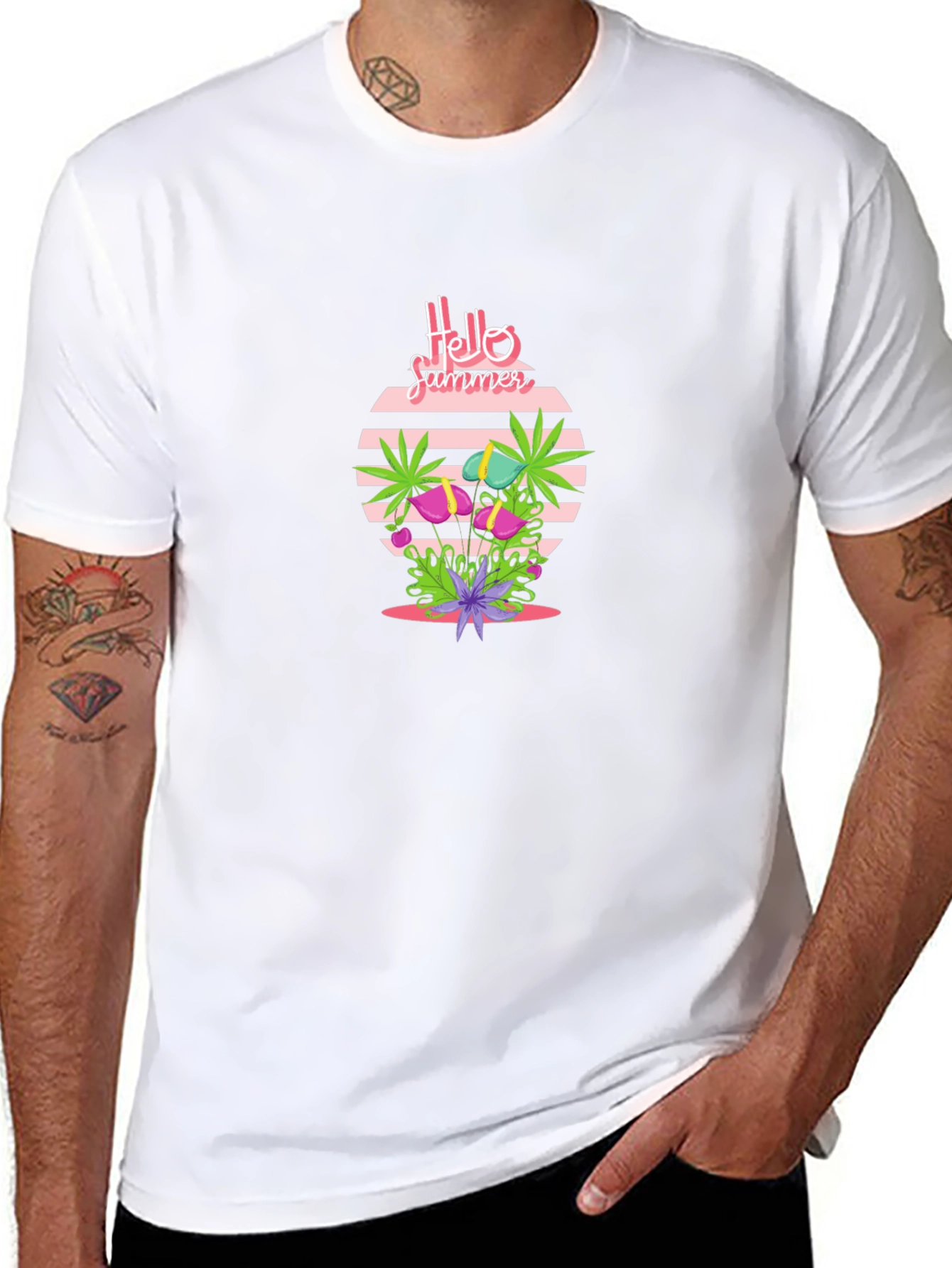 Hello Summer Graphic Tee - Black