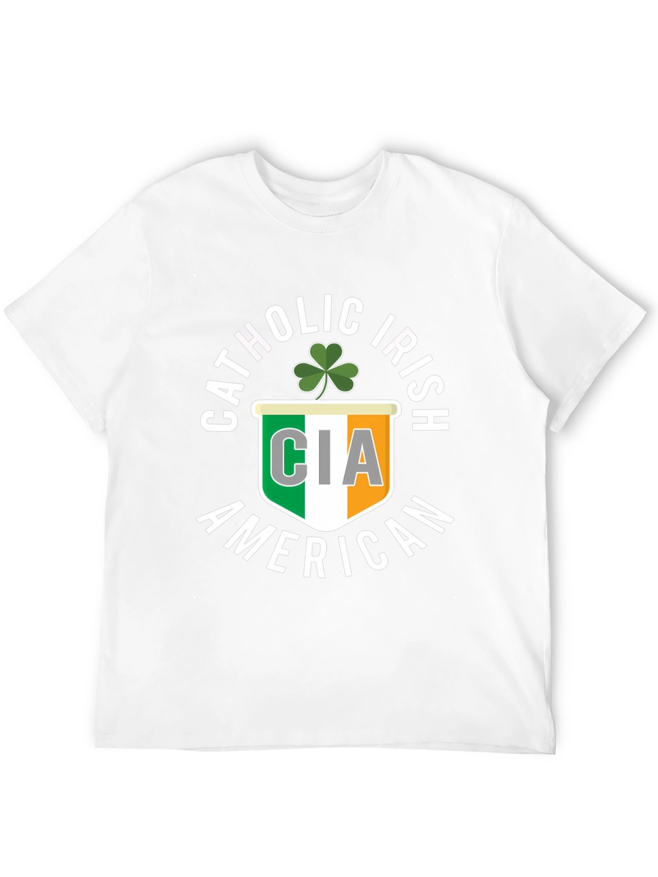 Catholic Irish American CIA Shamrock T-Shirt