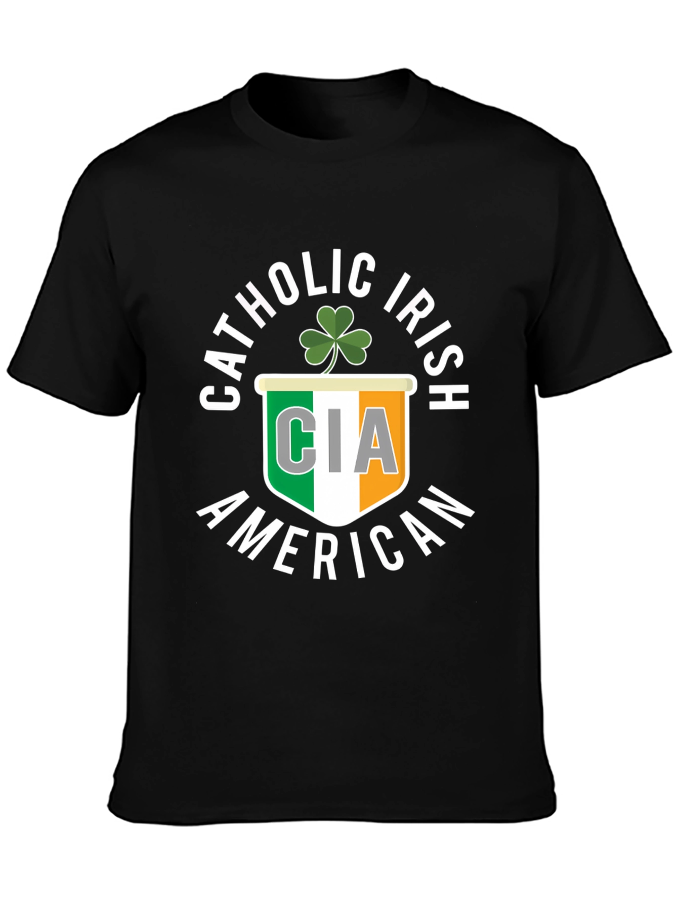 Catholic Irish American CIA Shamrock T-Shirt