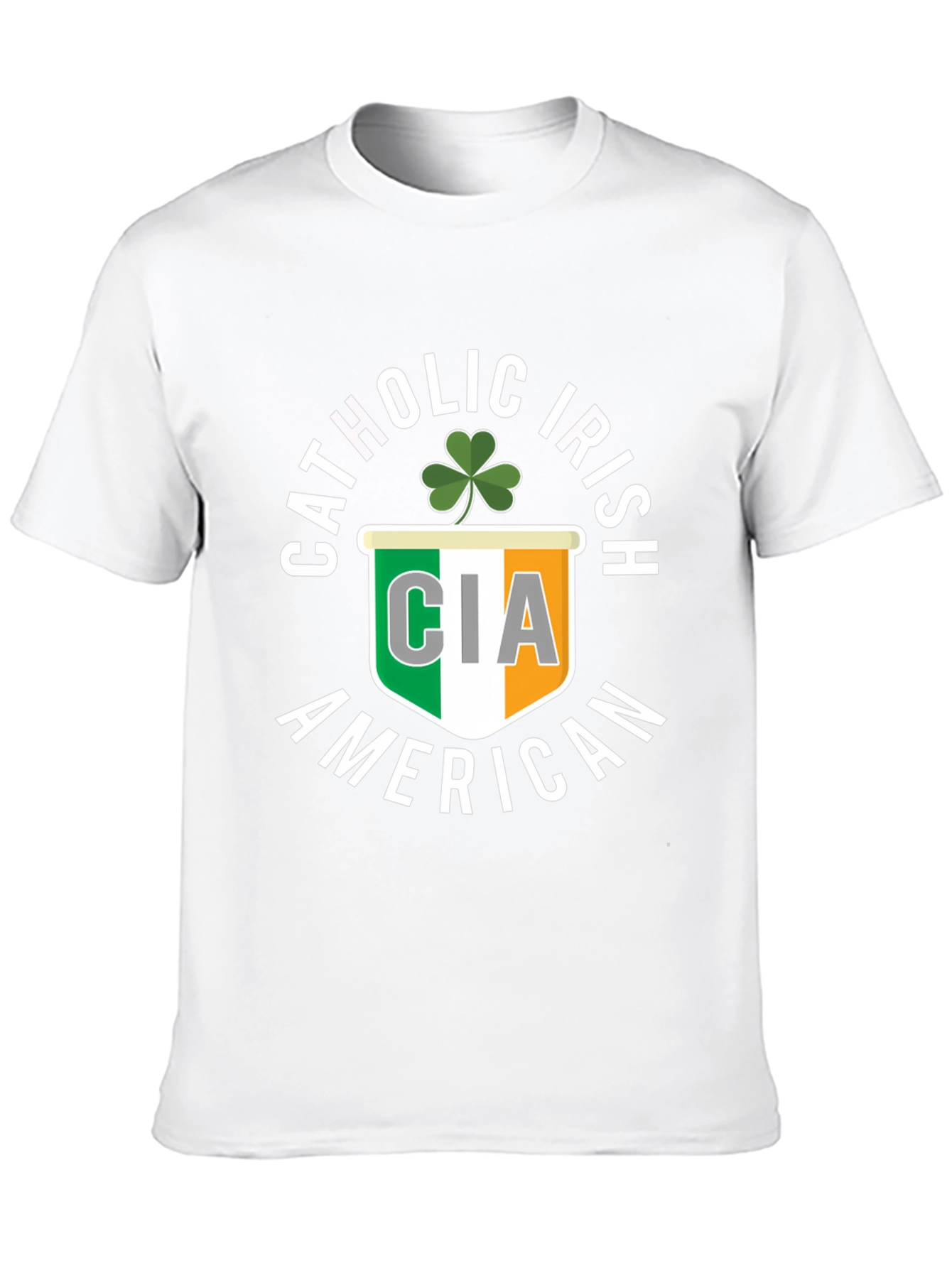 Catholic Irish American CIA Shamrock T-Shirt