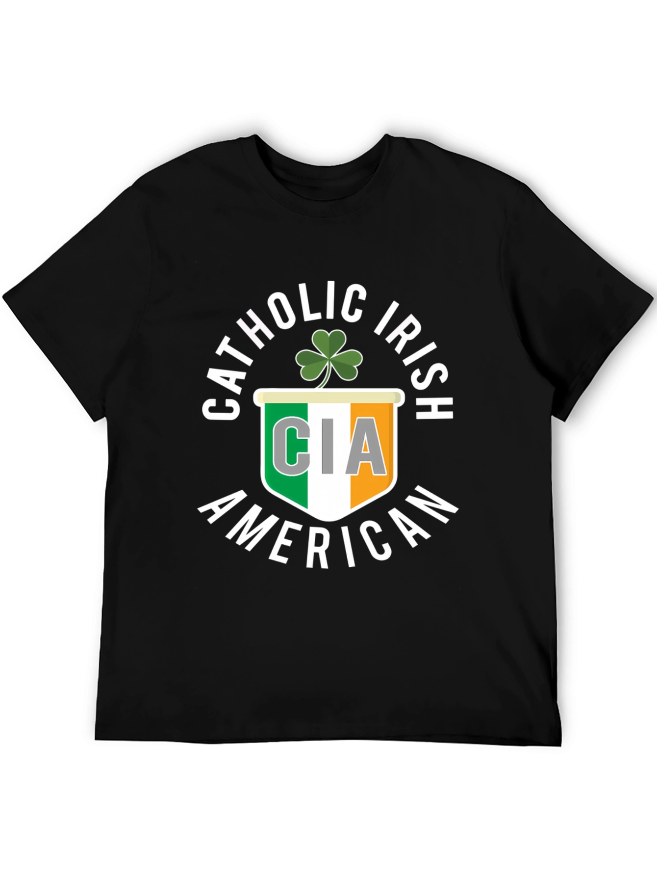 Catholic Irish American CIA Shamrock T-Shirt