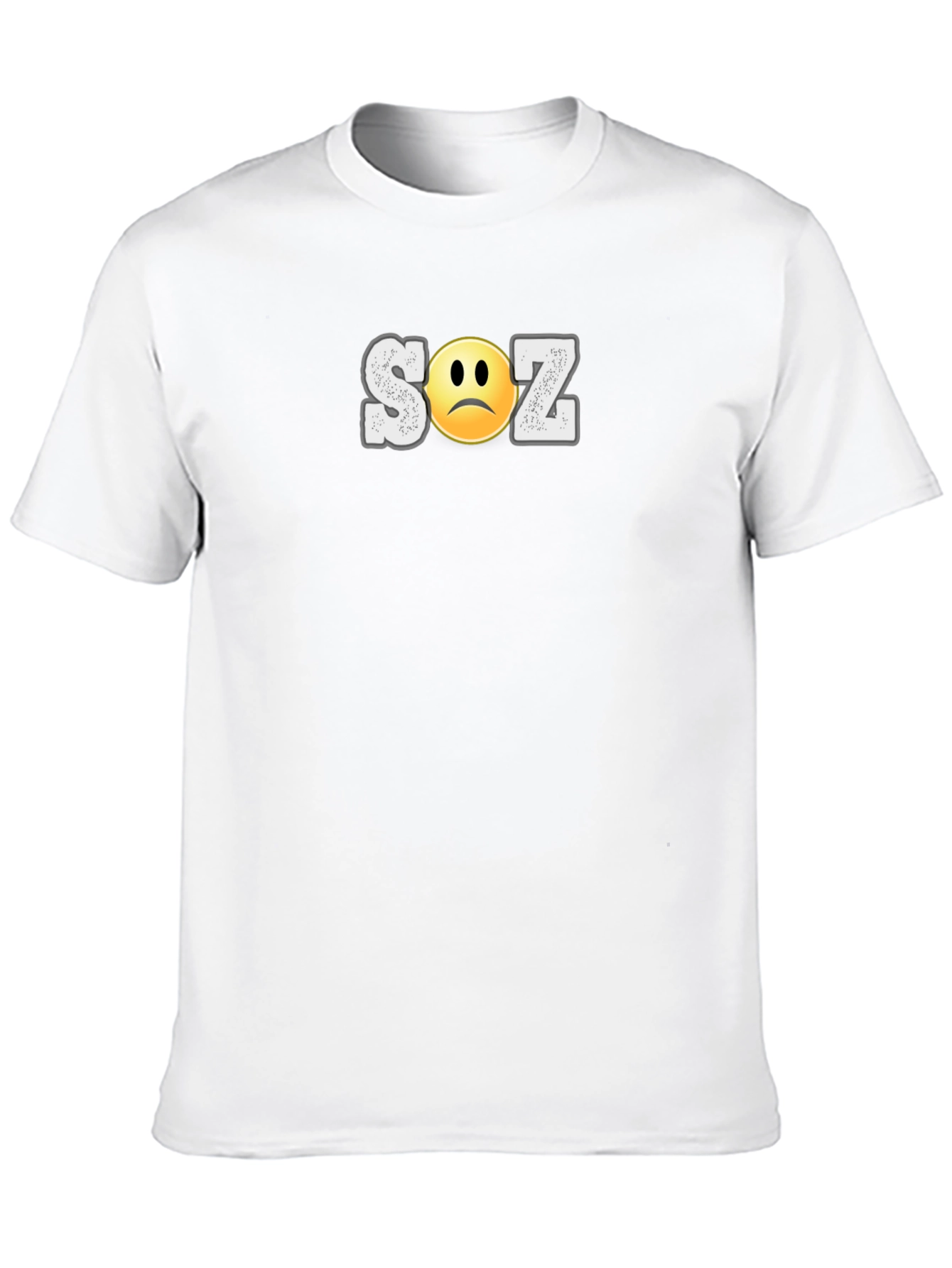 SOZ Sad Face Graphic T-Shirt - Black