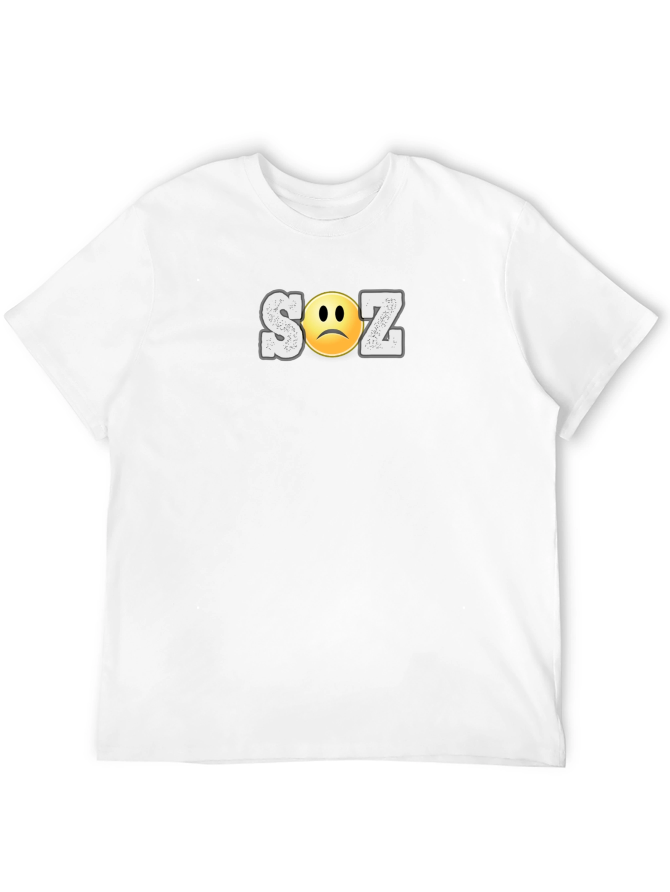 SOZ Sad Face Graphic T-Shirt - Black
