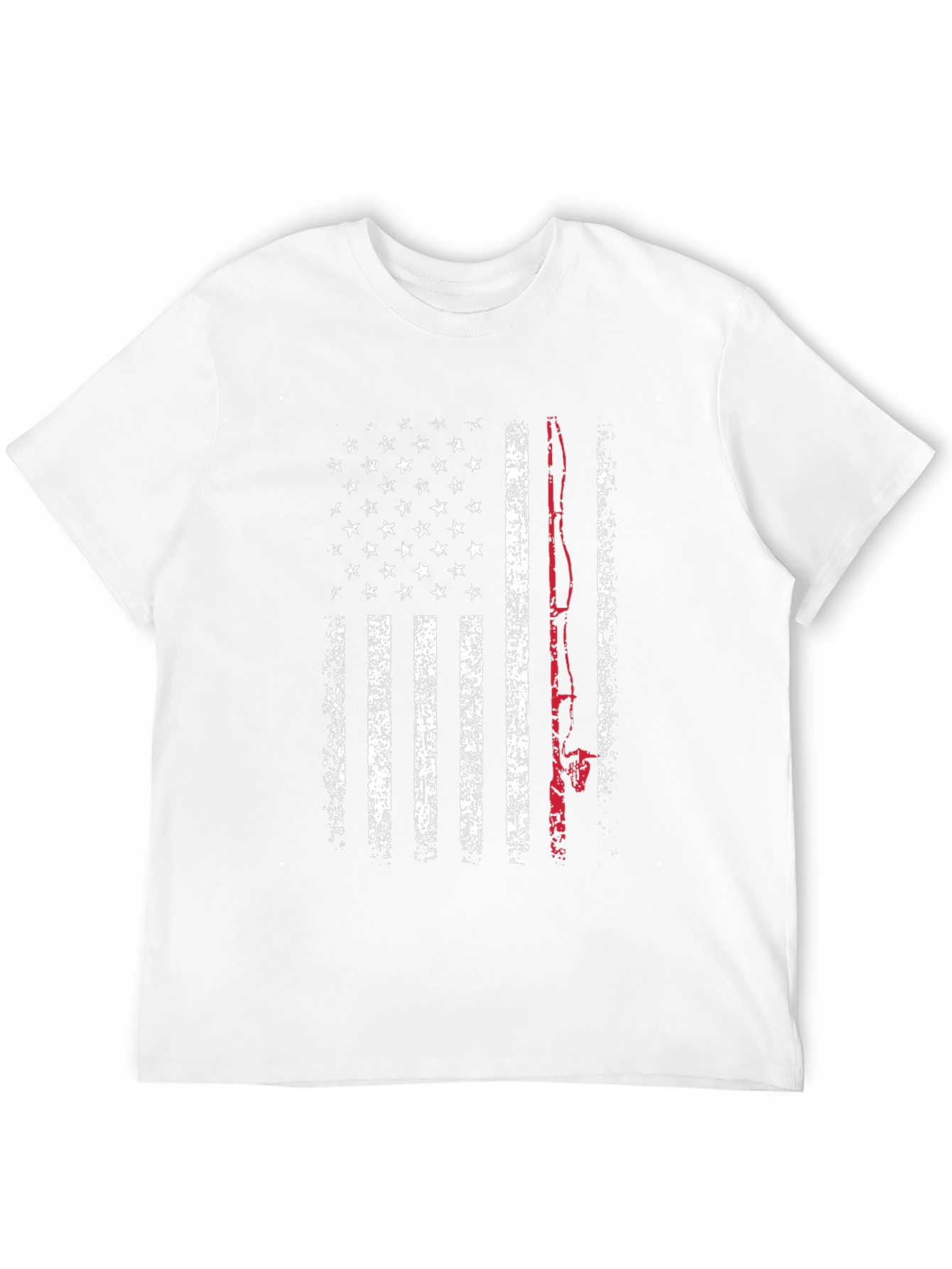 American Flag Fishing Rod T-Shirt