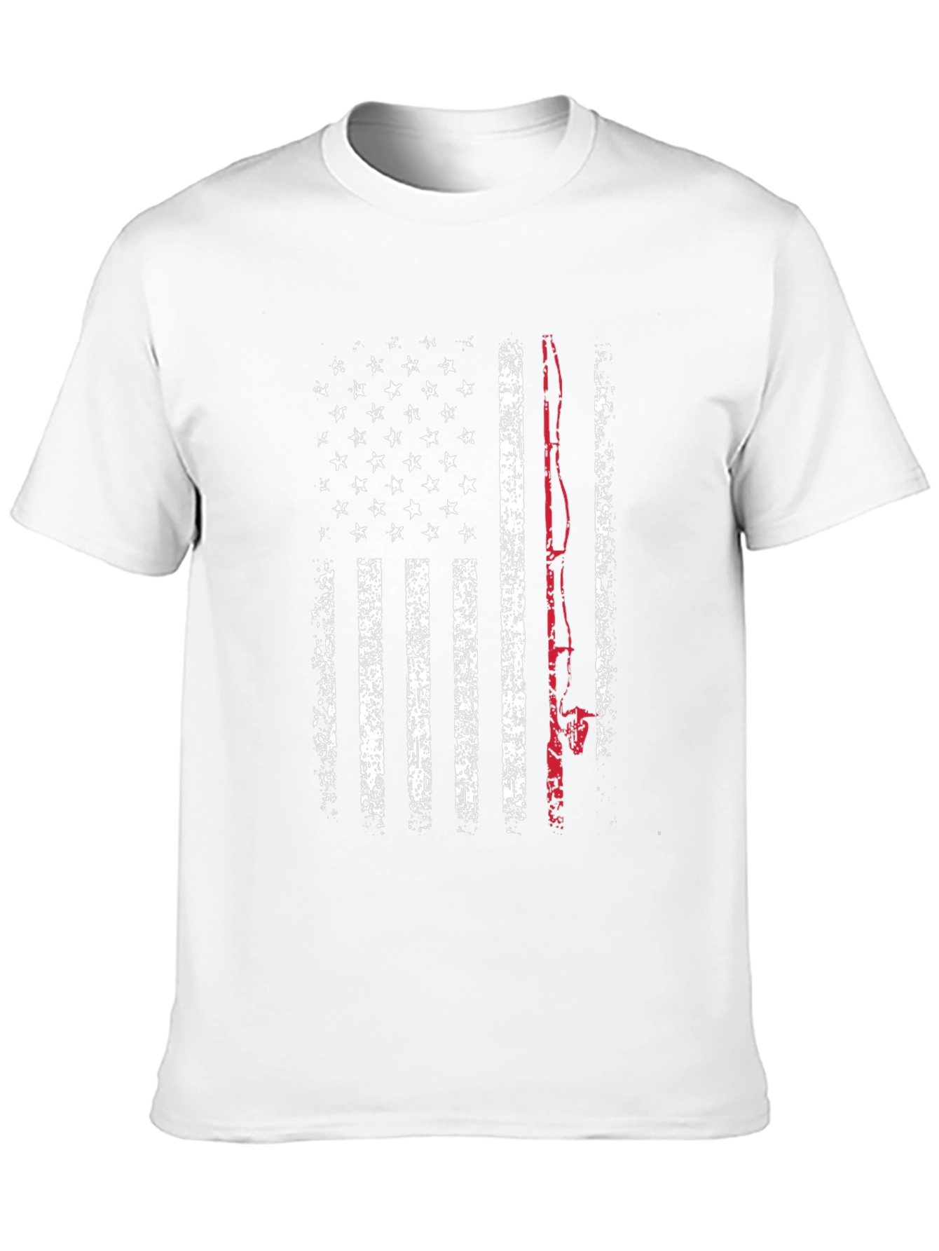 American Flag Fishing Rod T-Shirt