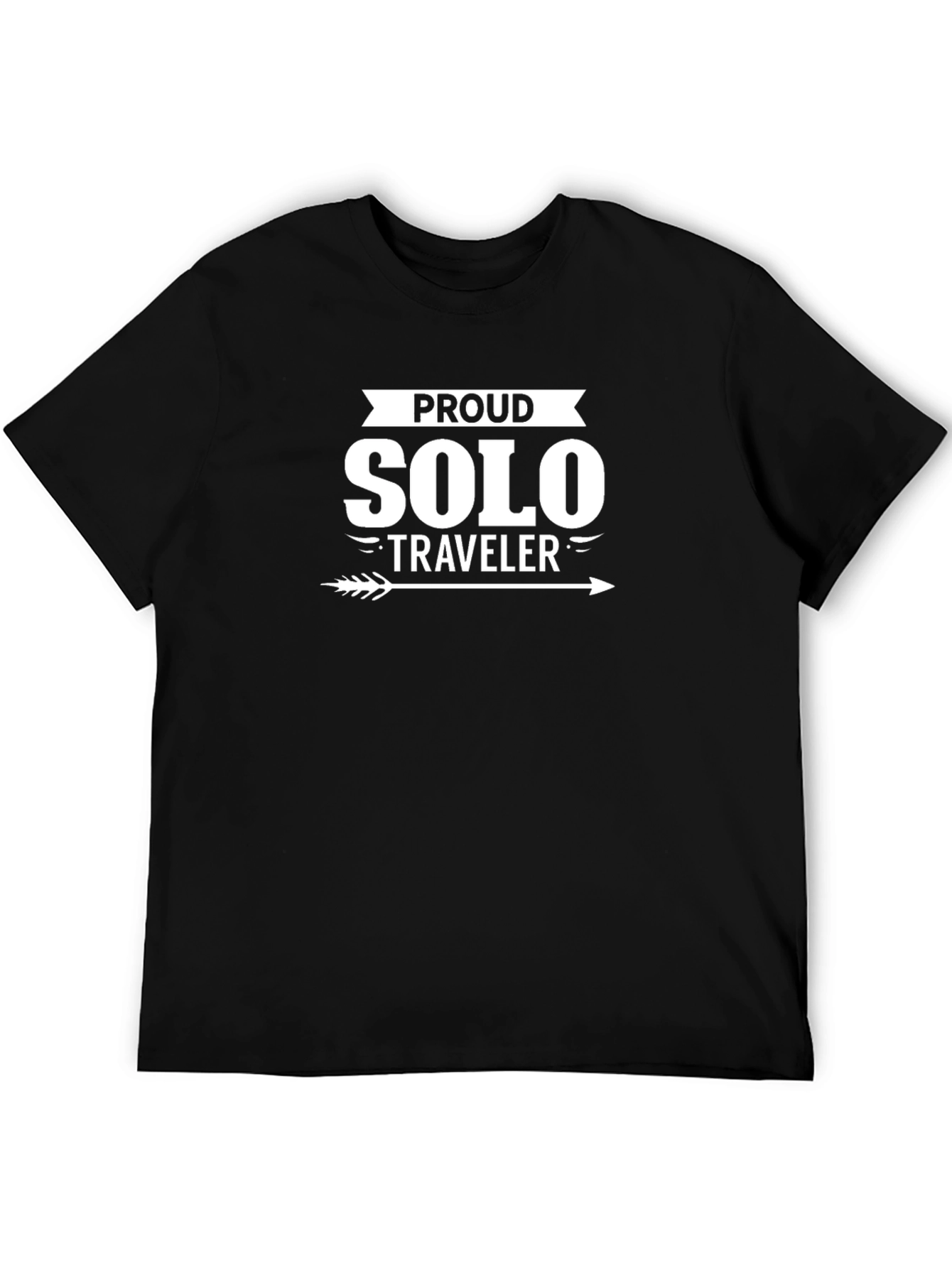 Proud Solo Traveler Black T-Shirt