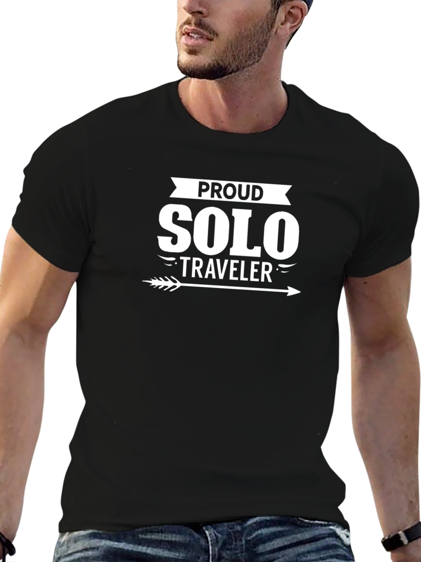 Proud Solo Traveler Black T-Shirt