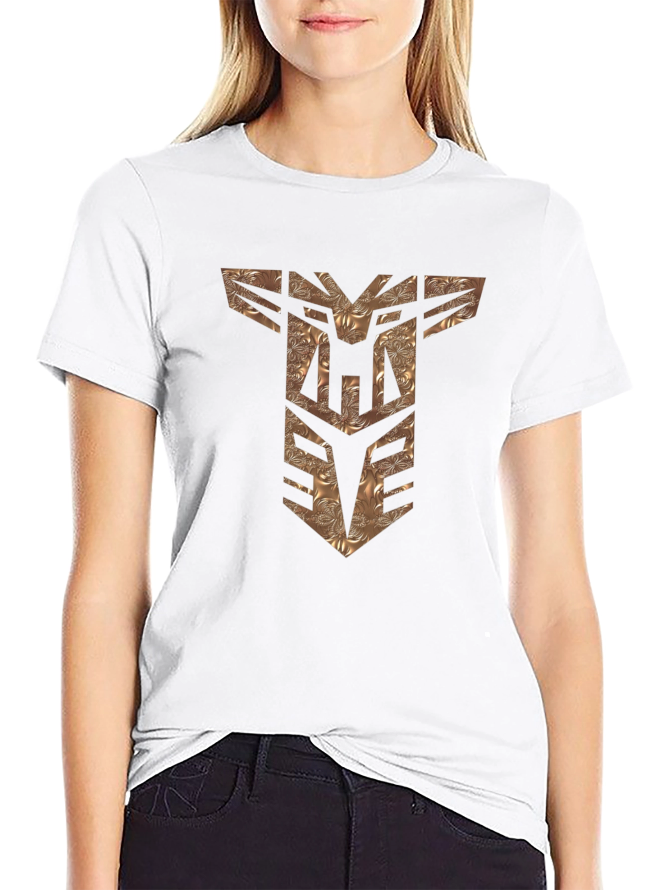 Textured Transformers Logo Black T-Shirt
