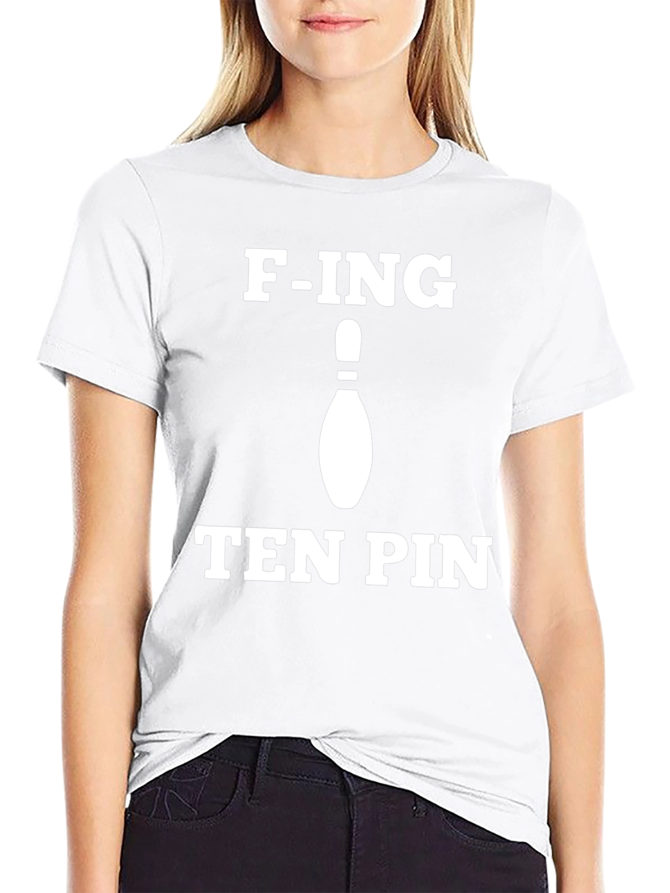 F-ING Ten Pin Graphic T-Shirt - Black Cotton Tee