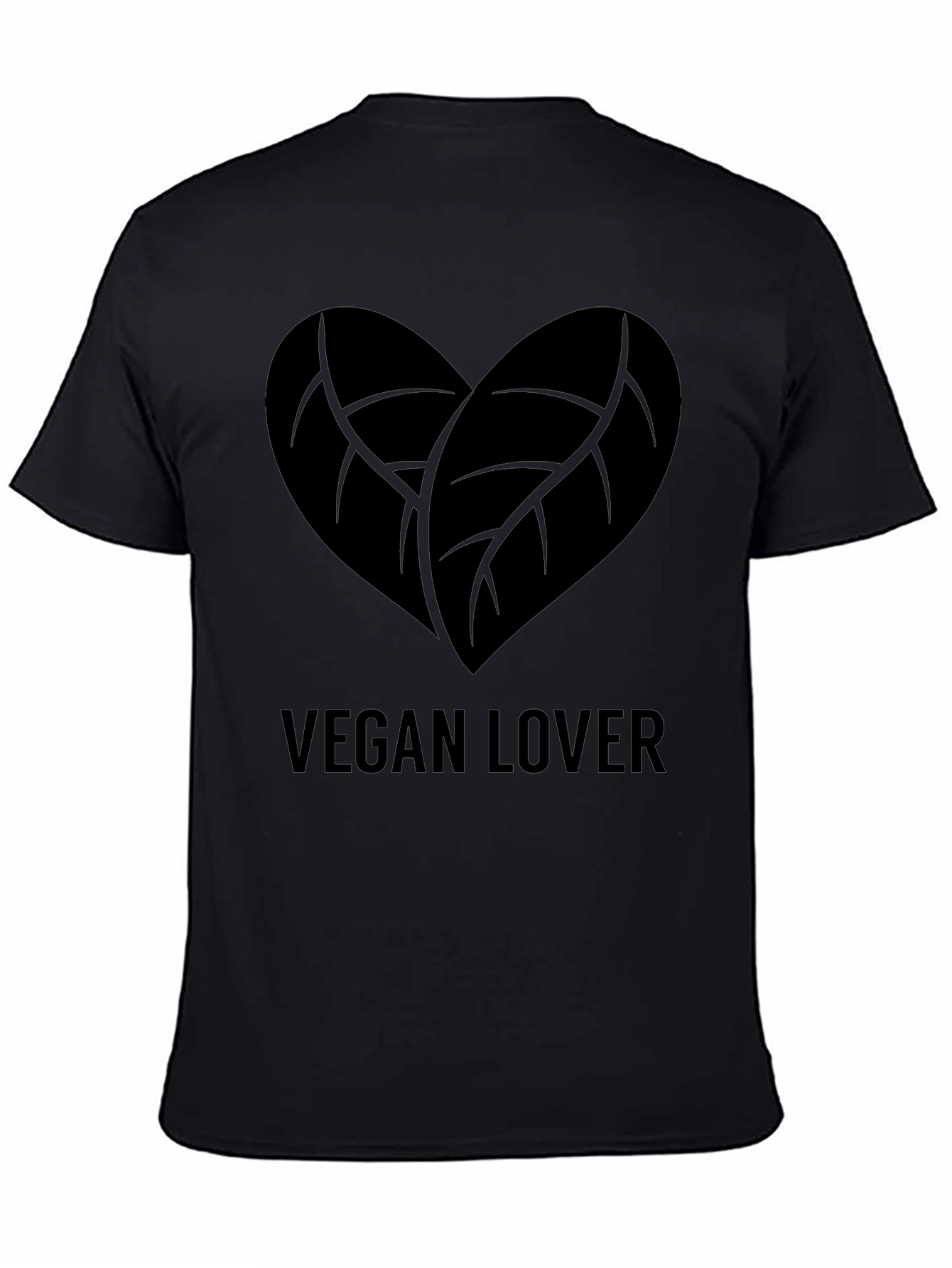 Vegan Lover Heart Leaf T-Shirt - Soft Cotton Tee