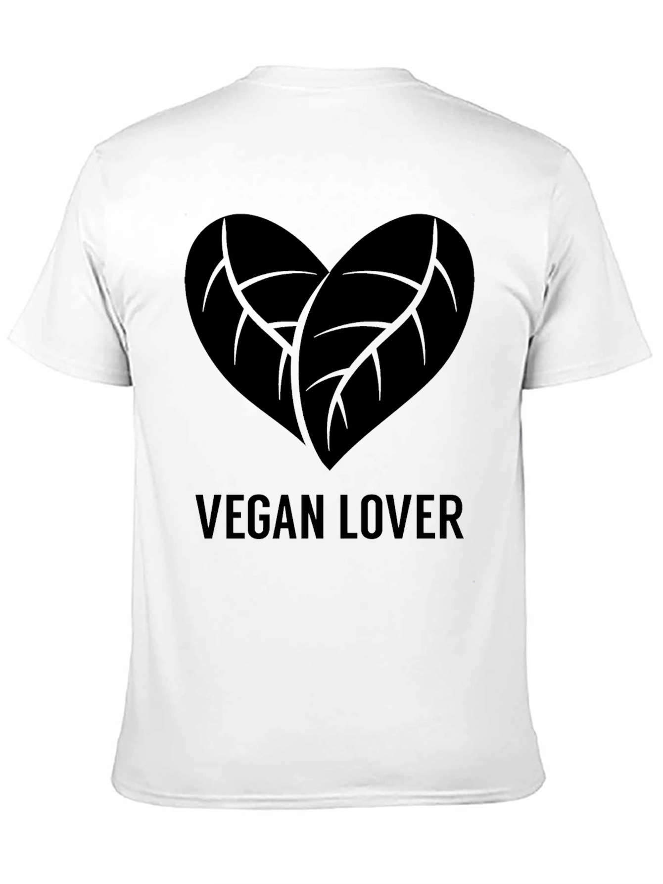 Vegan Lover Heart Leaf T-Shirt - Soft Cotton Tee