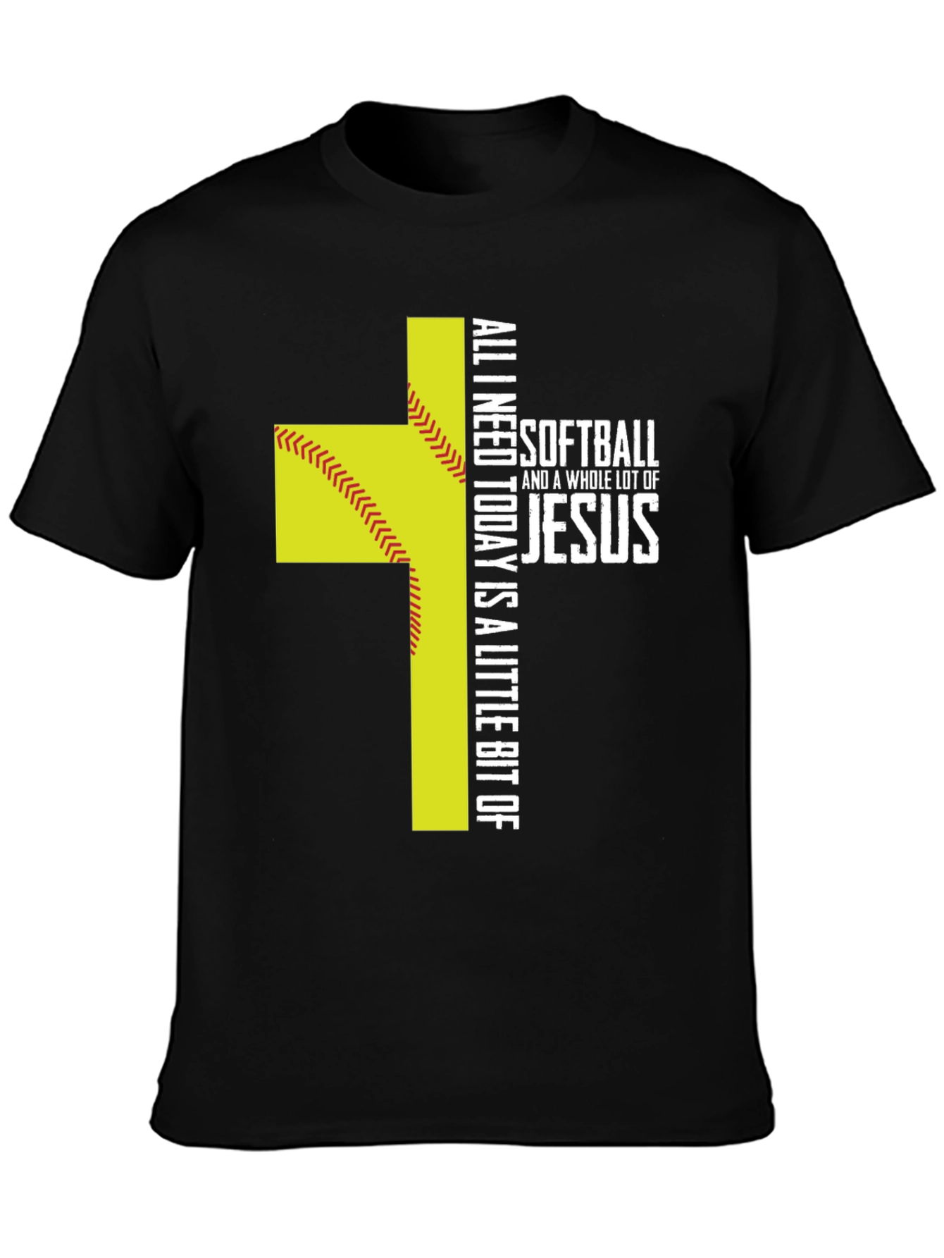Softball & Jesus Graphic T-Shirt