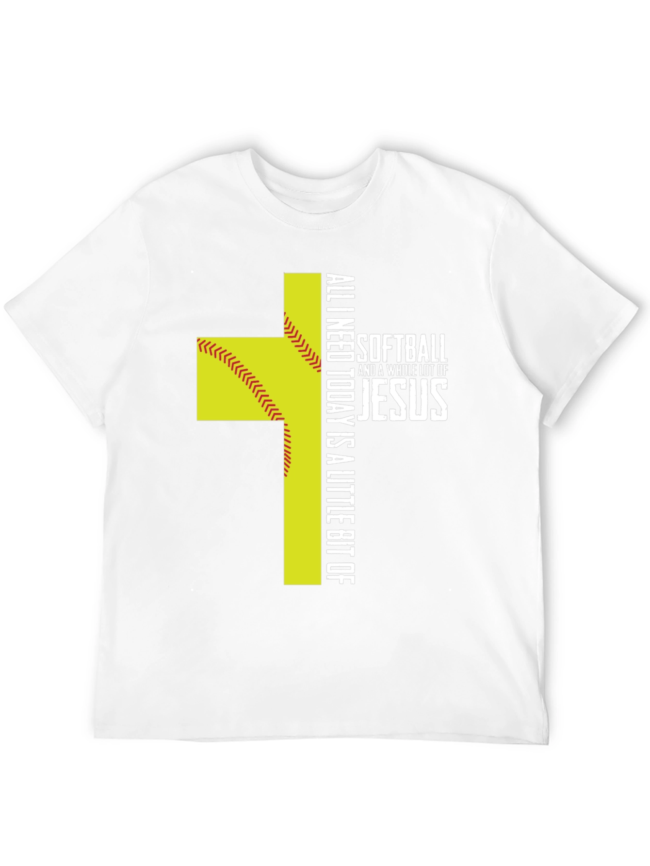 Softball & Jesus Graphic T-Shirt