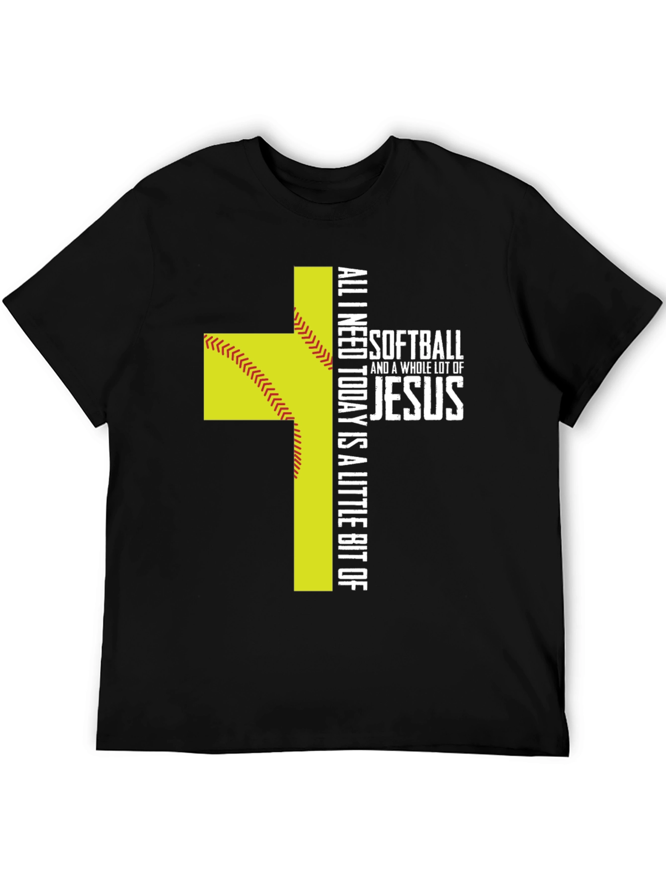 Softball & Jesus Graphic T-Shirt