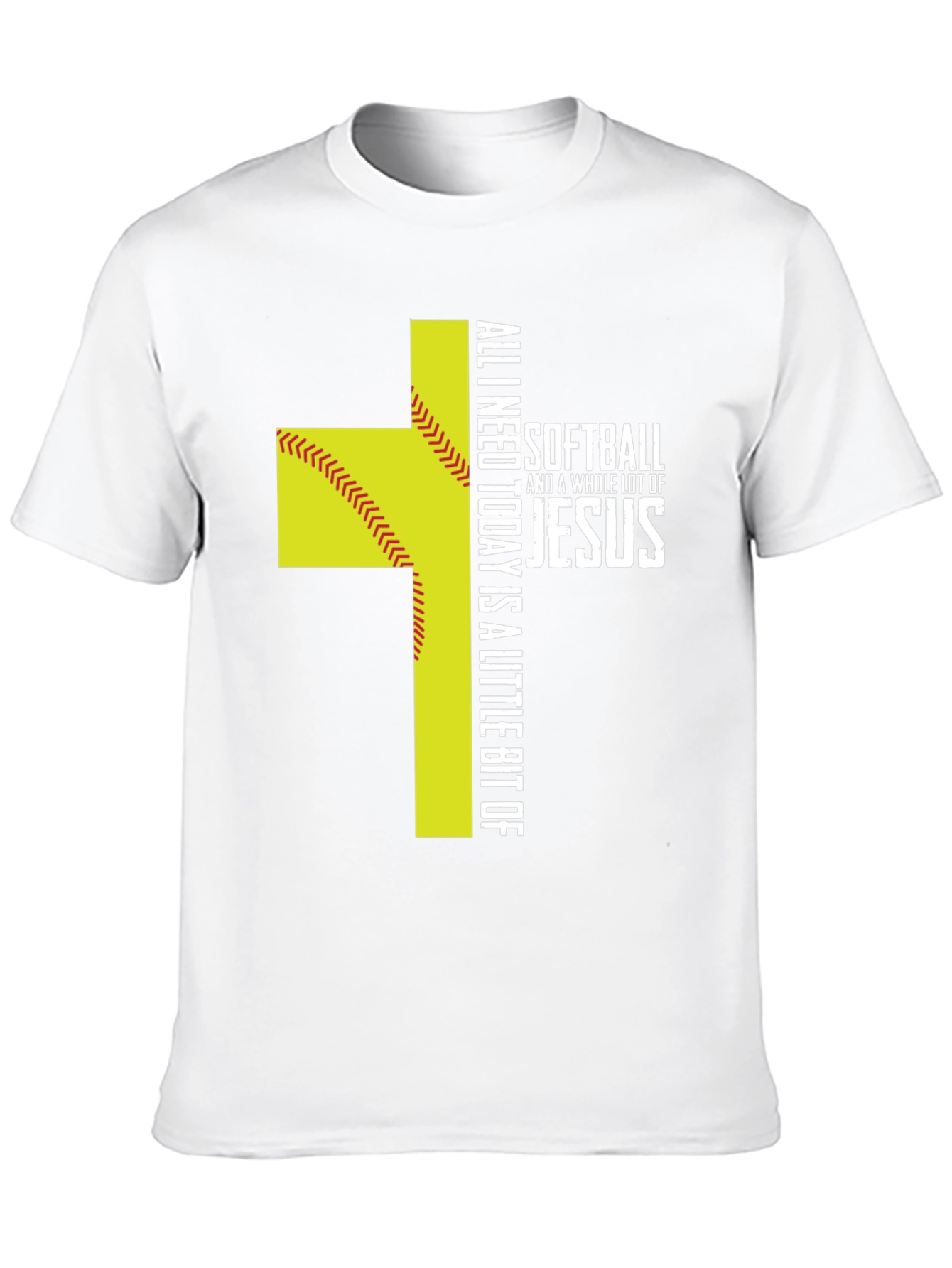 Softball & Jesus Graphic T-Shirt