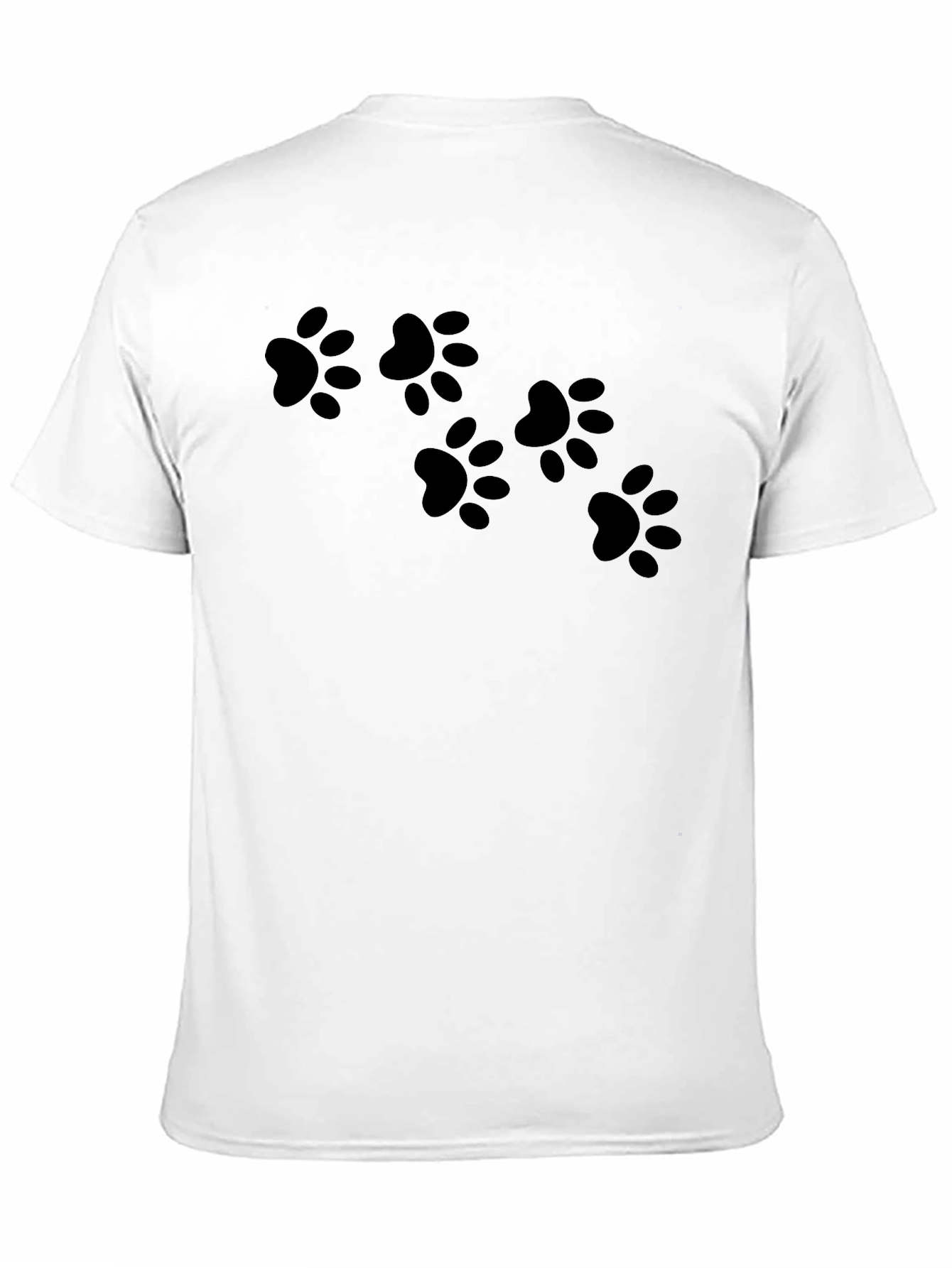 Paw Print Black T-Shirt - Casual & Trendy