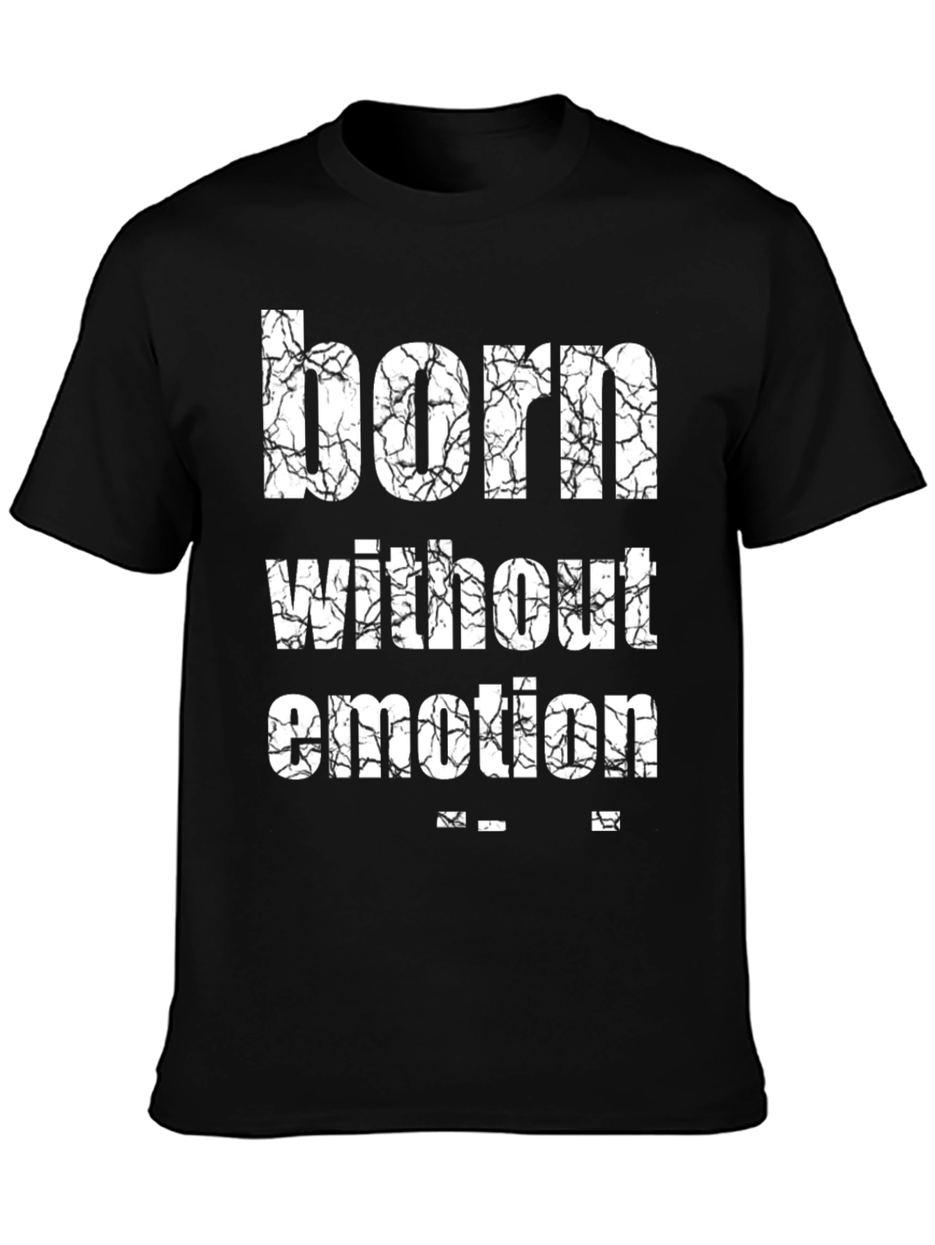 Born Without Emotion Graphic Tee - Black