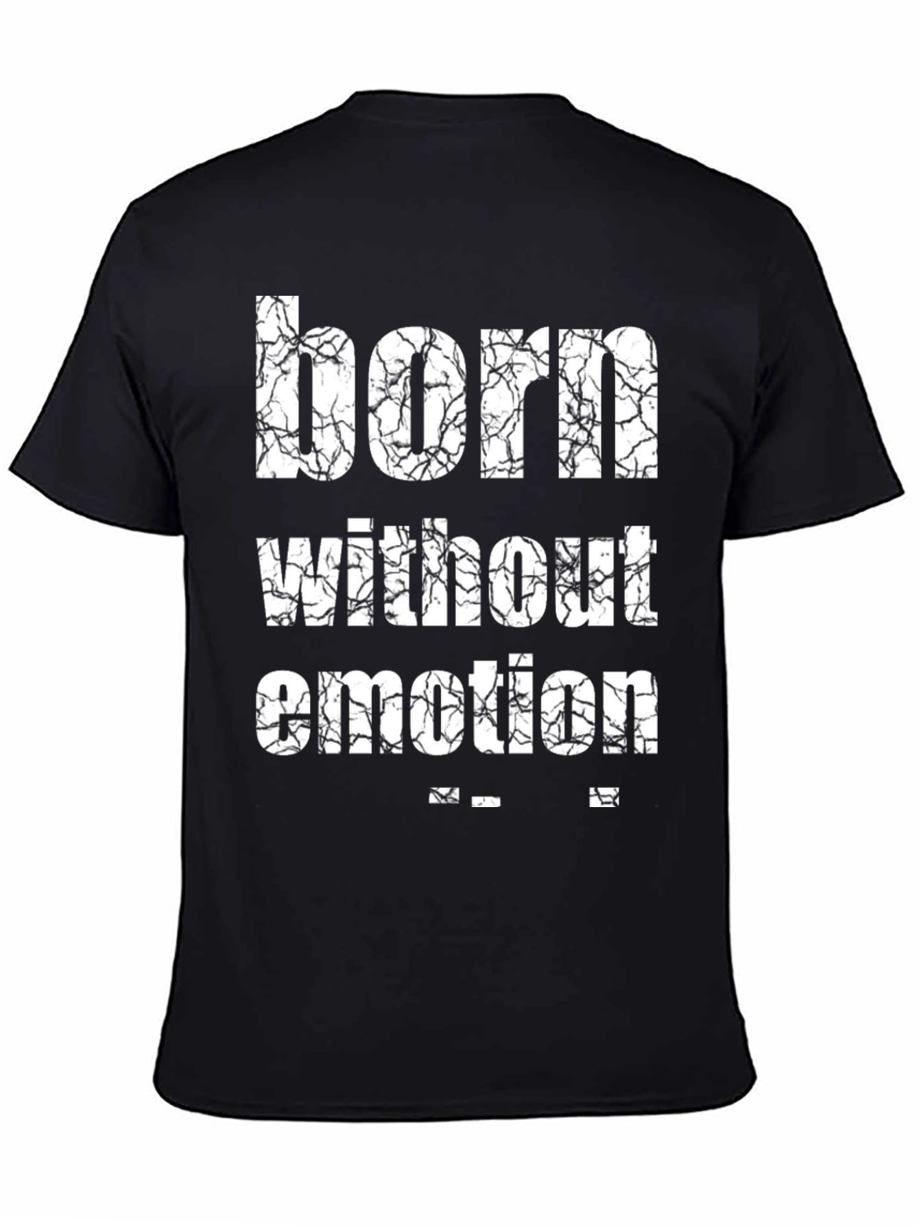 Born Without Emotion Graphic Tee - Black