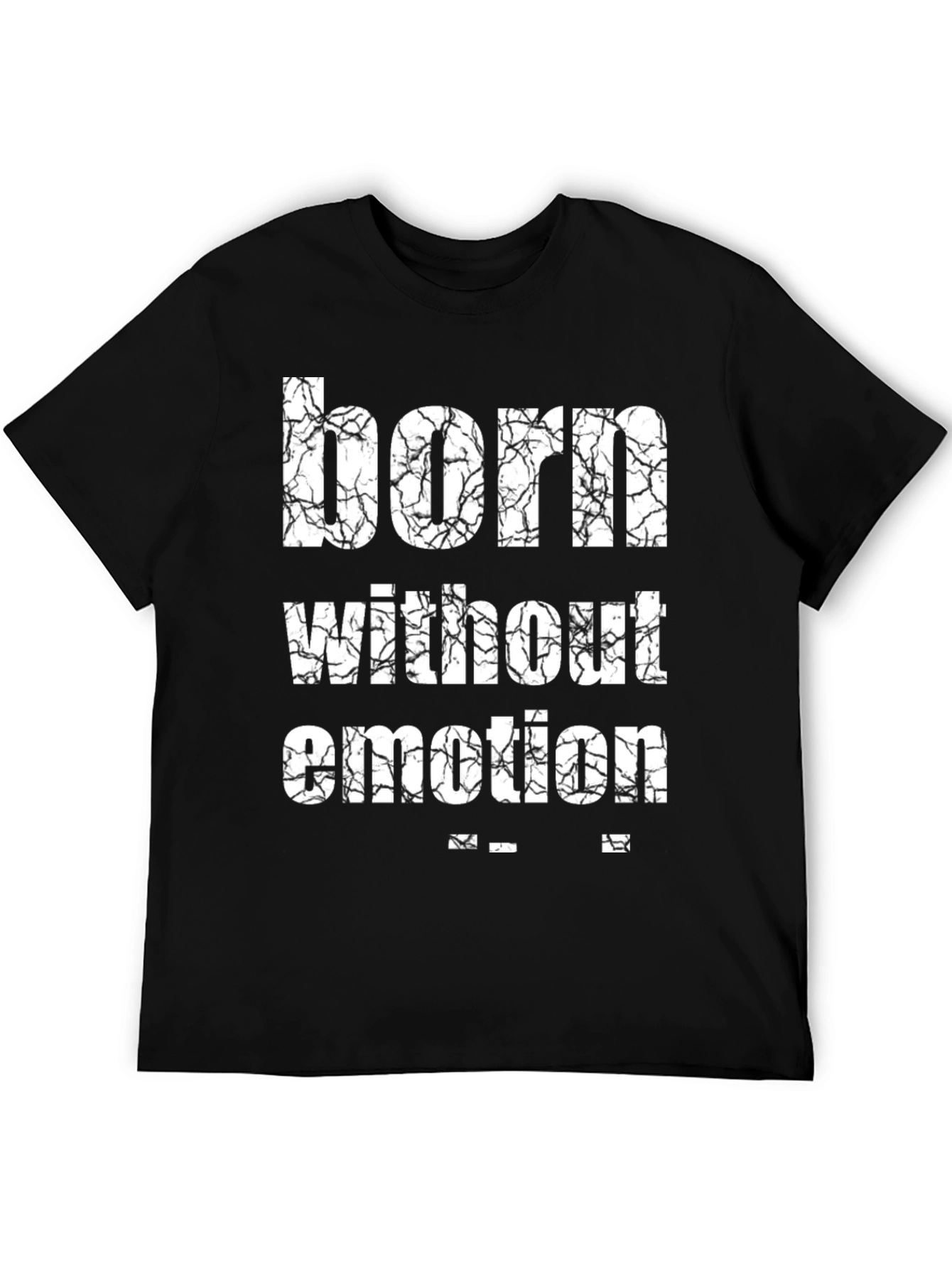 Born Without Emotion Graphic Tee - Black