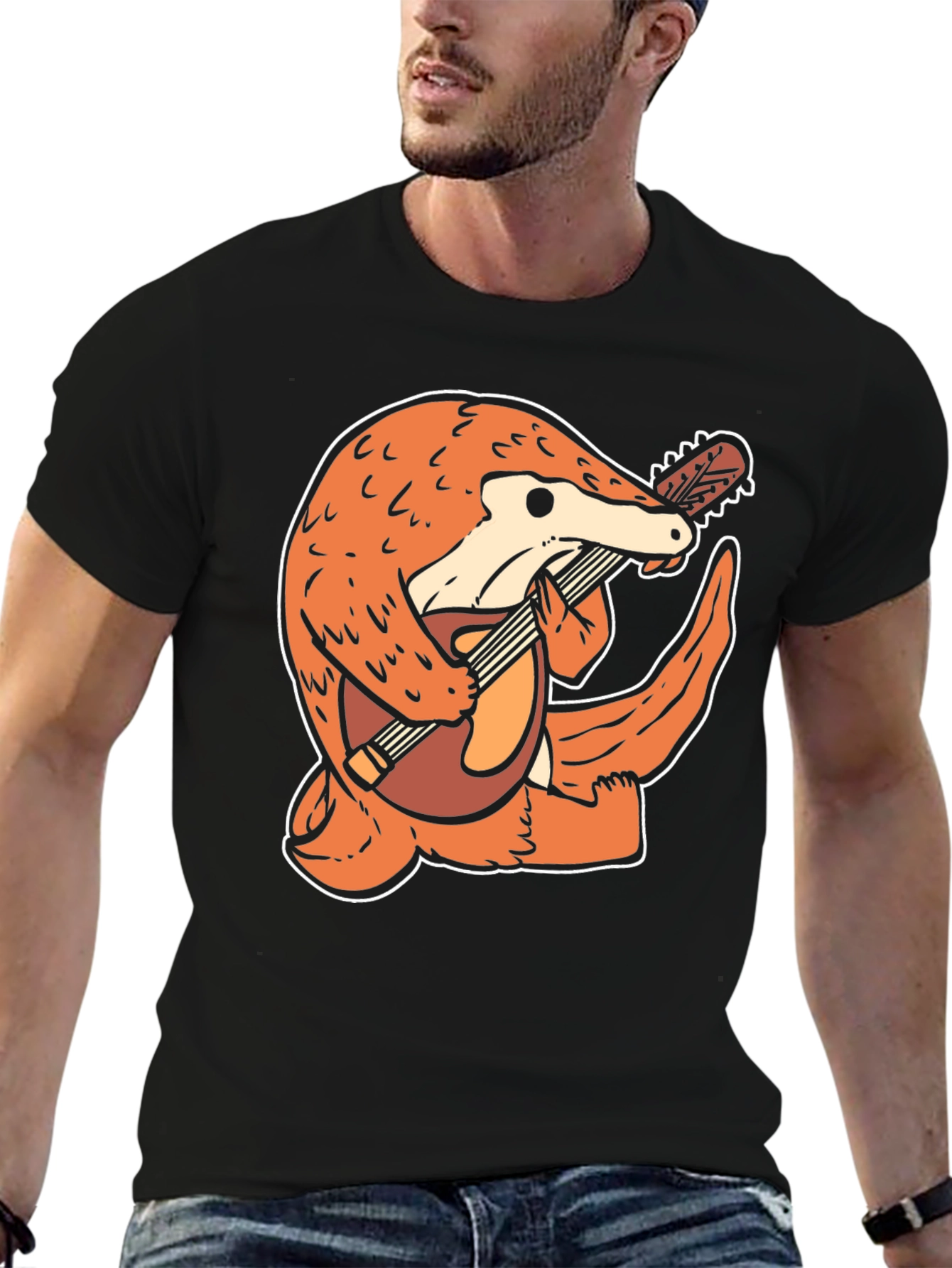 Aardvark Guitarist Black T-Shirt