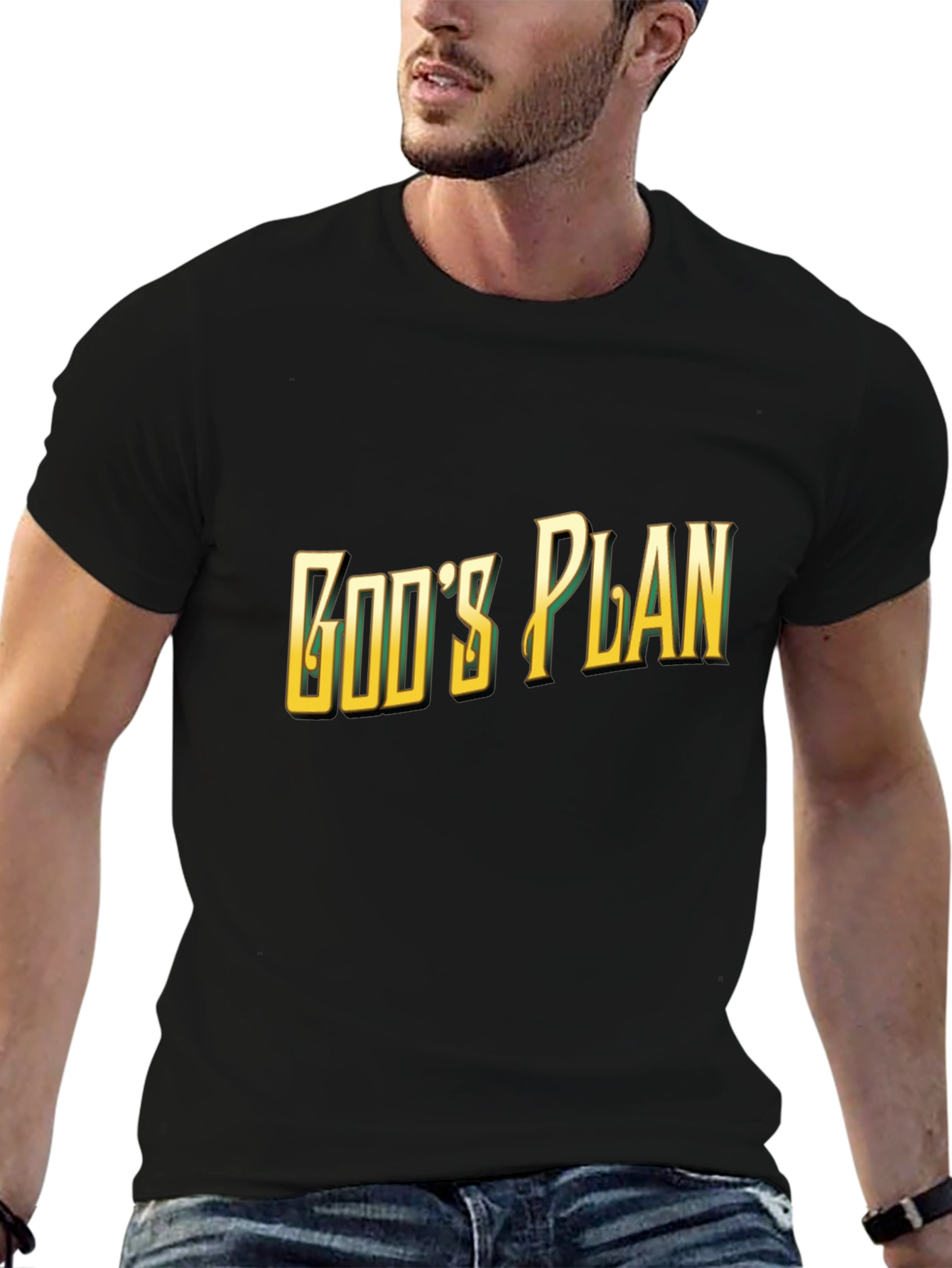 Gods Plan Graphic Tee - Stylish Black T-Shirt