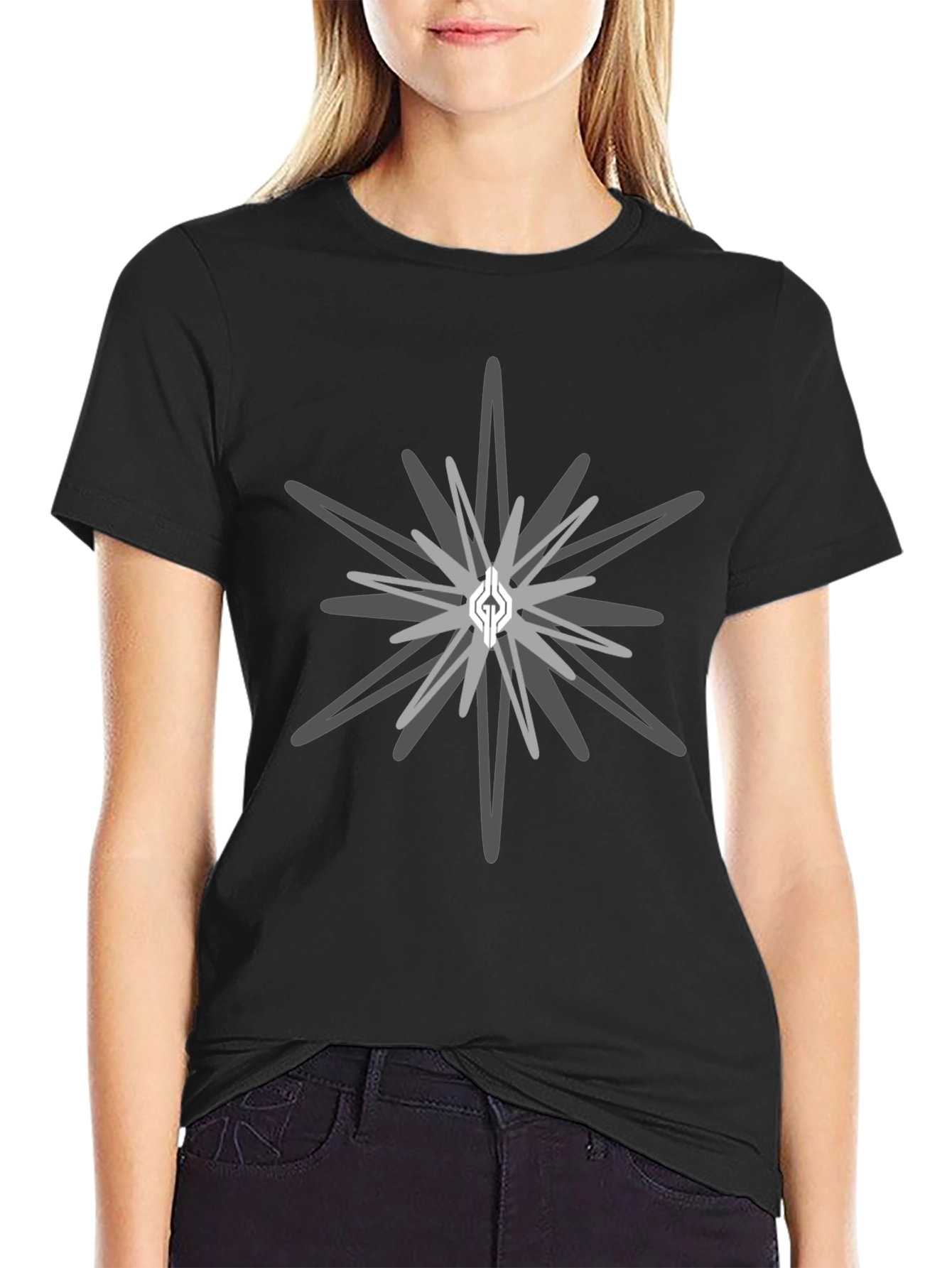 Geometric Starburst Graphic Tee - Stylish Casual Wear