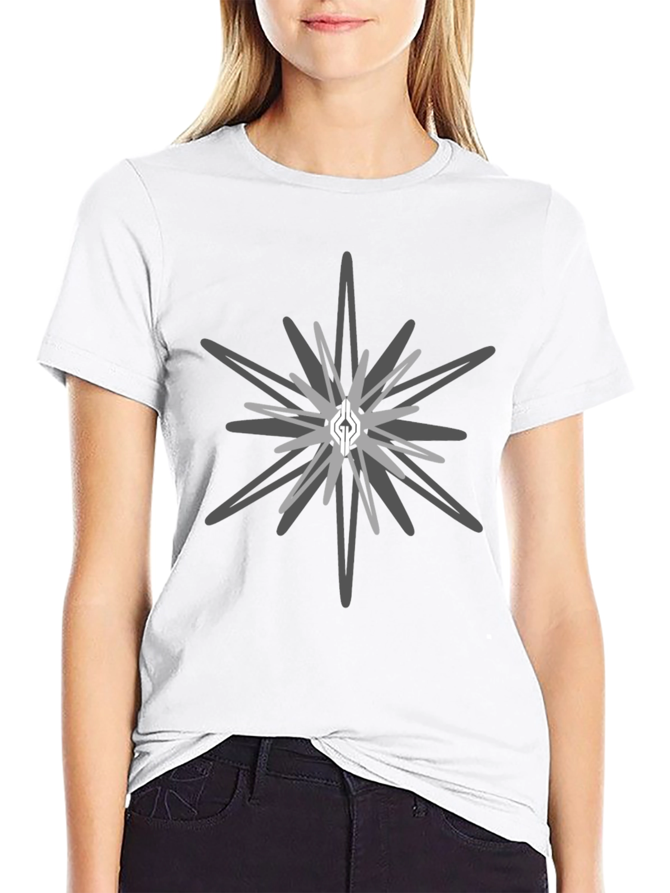 Geometric Starburst Graphic Tee - Stylish Casual Wear