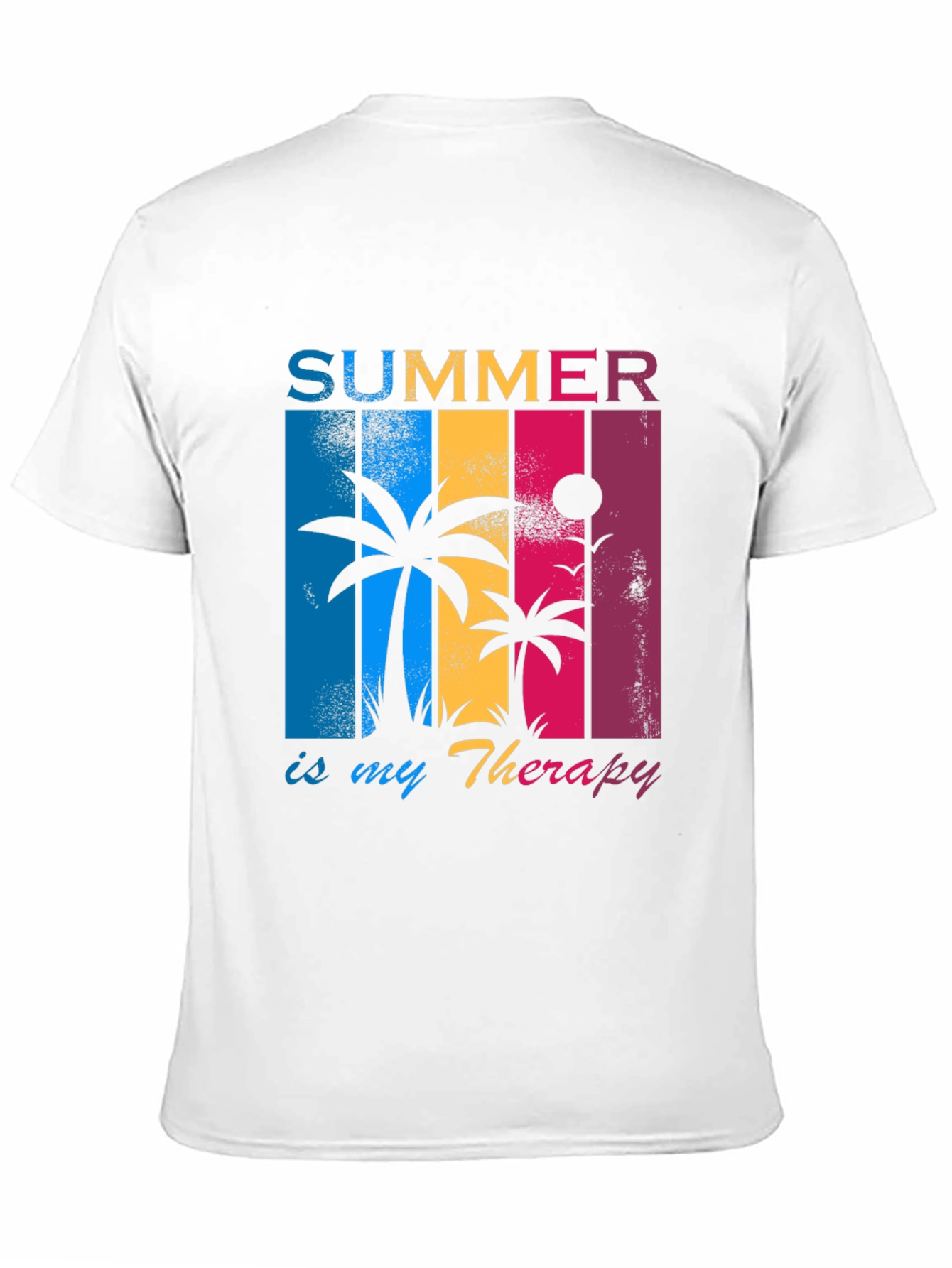 Summer Therapy T-Shirt - Tropical Palm Tree Design