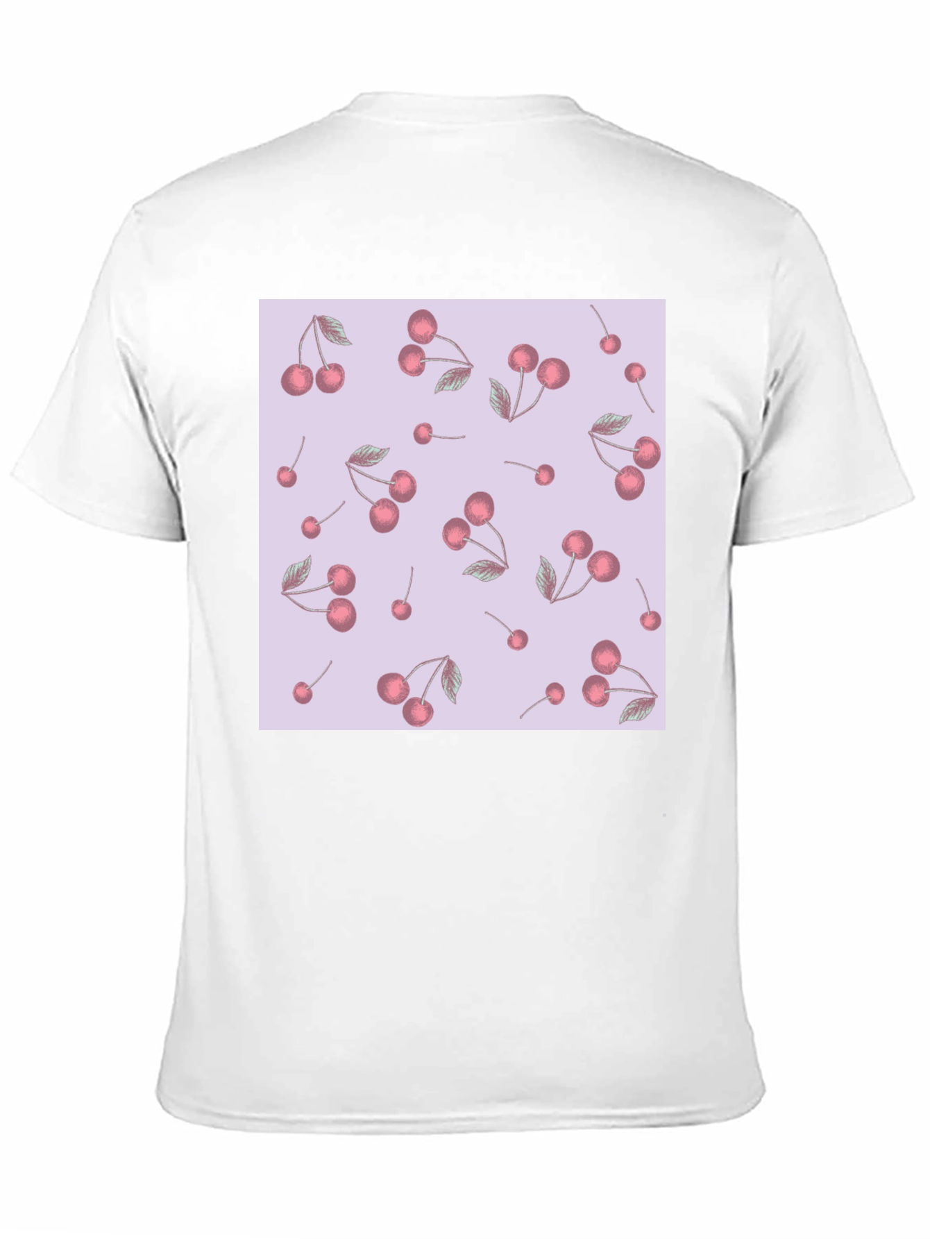 Cherry Pattern Black T-Shirt