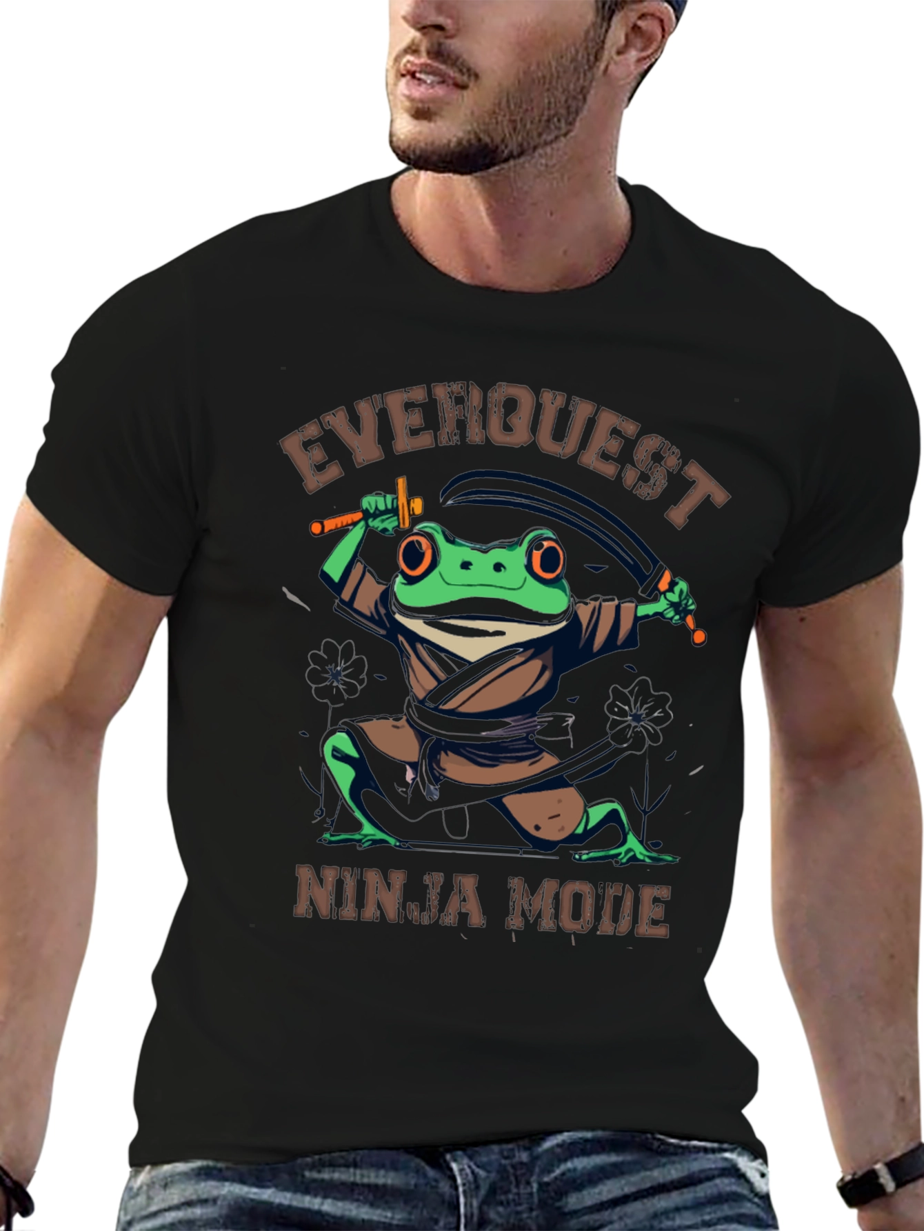 Everquest Ninja Mode Frog Graphic T-Shirt