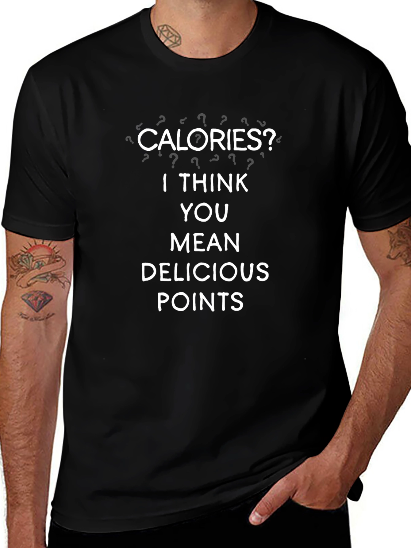 Calorie Humor Black Graphic Tee