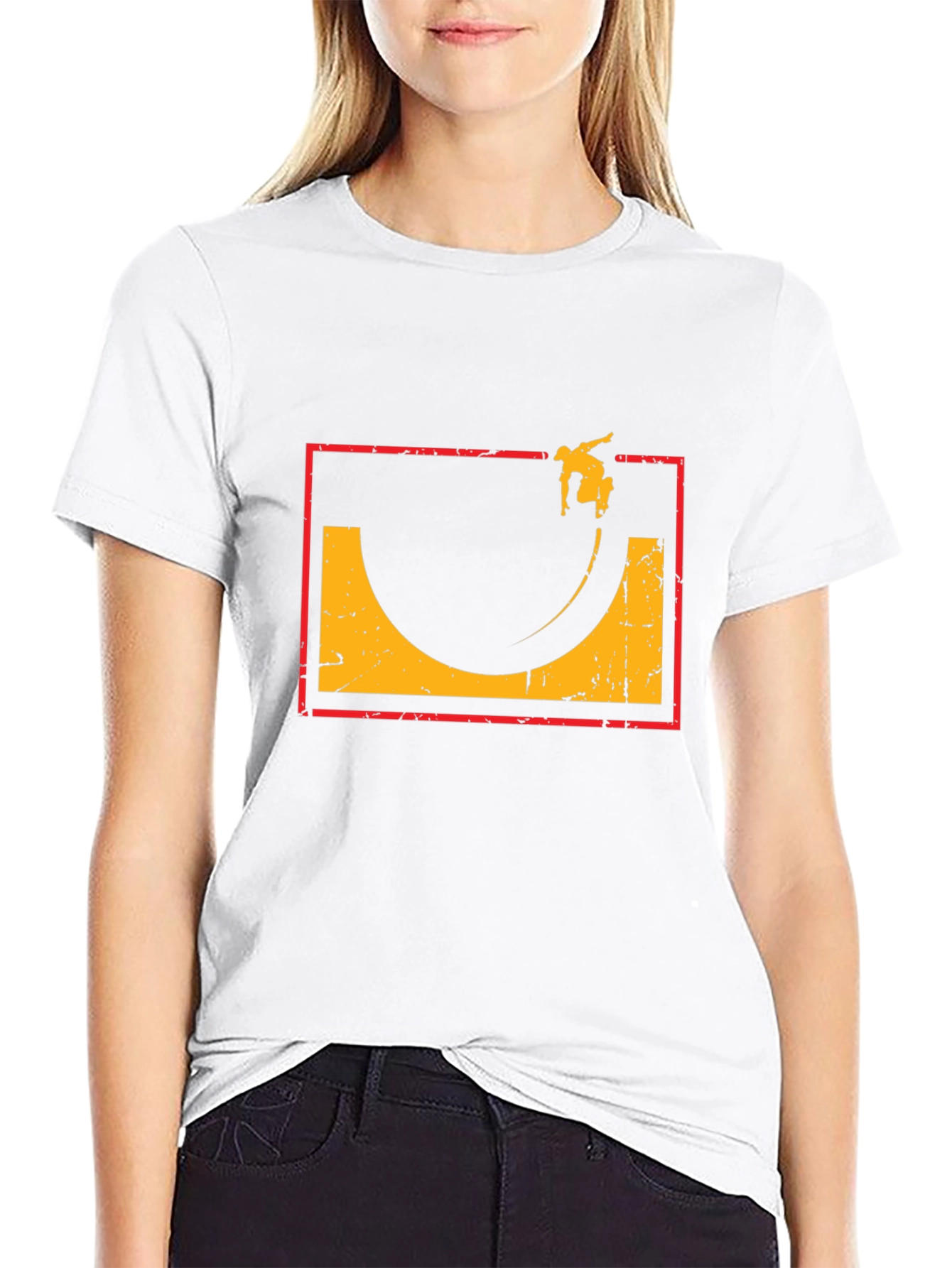 Skate Halfpipe Graphic Tee - Retro Skateboarding Shirt