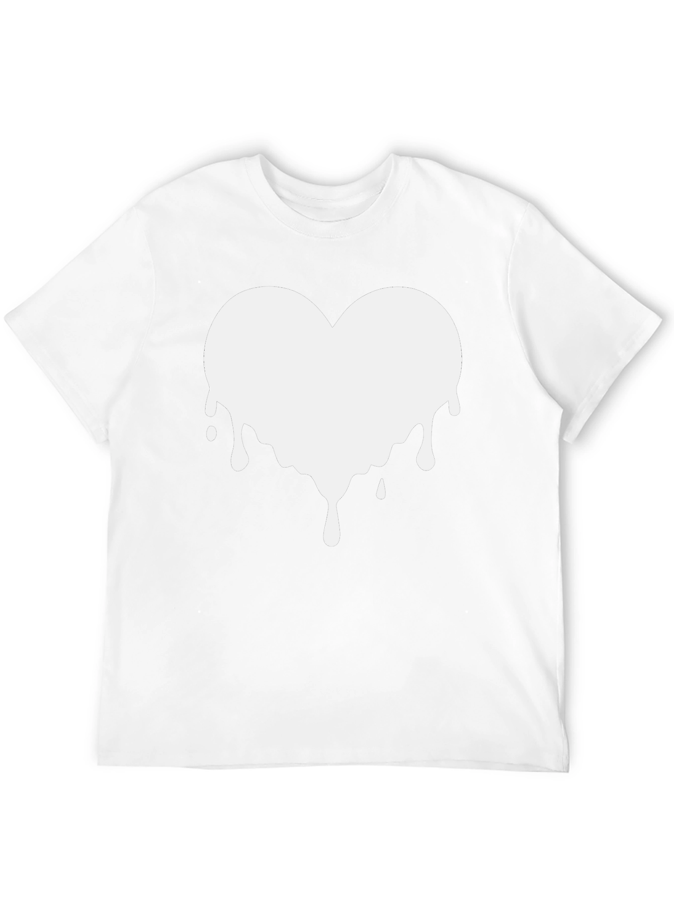 Melting Heart Graphic Tee - Black Cotton Blend