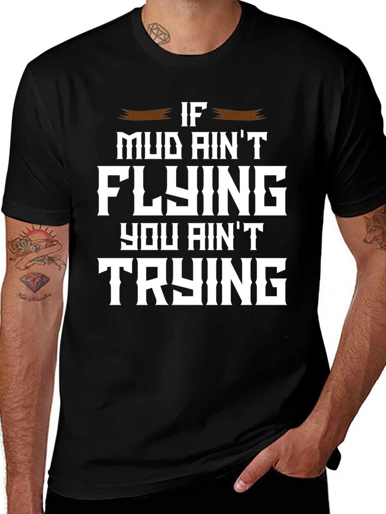 Mud Flying Graphic Tee - Black