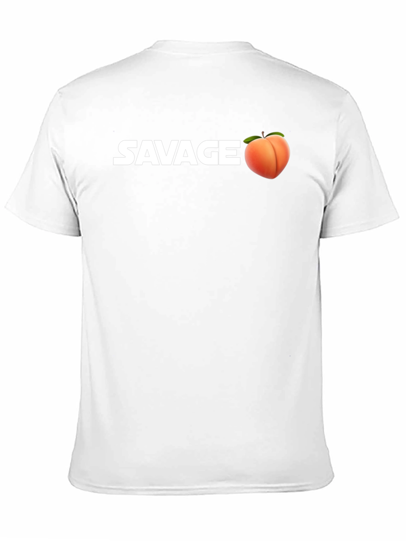 Savage Peach Graphic Tee - Black Cotton Casual T-Shirt