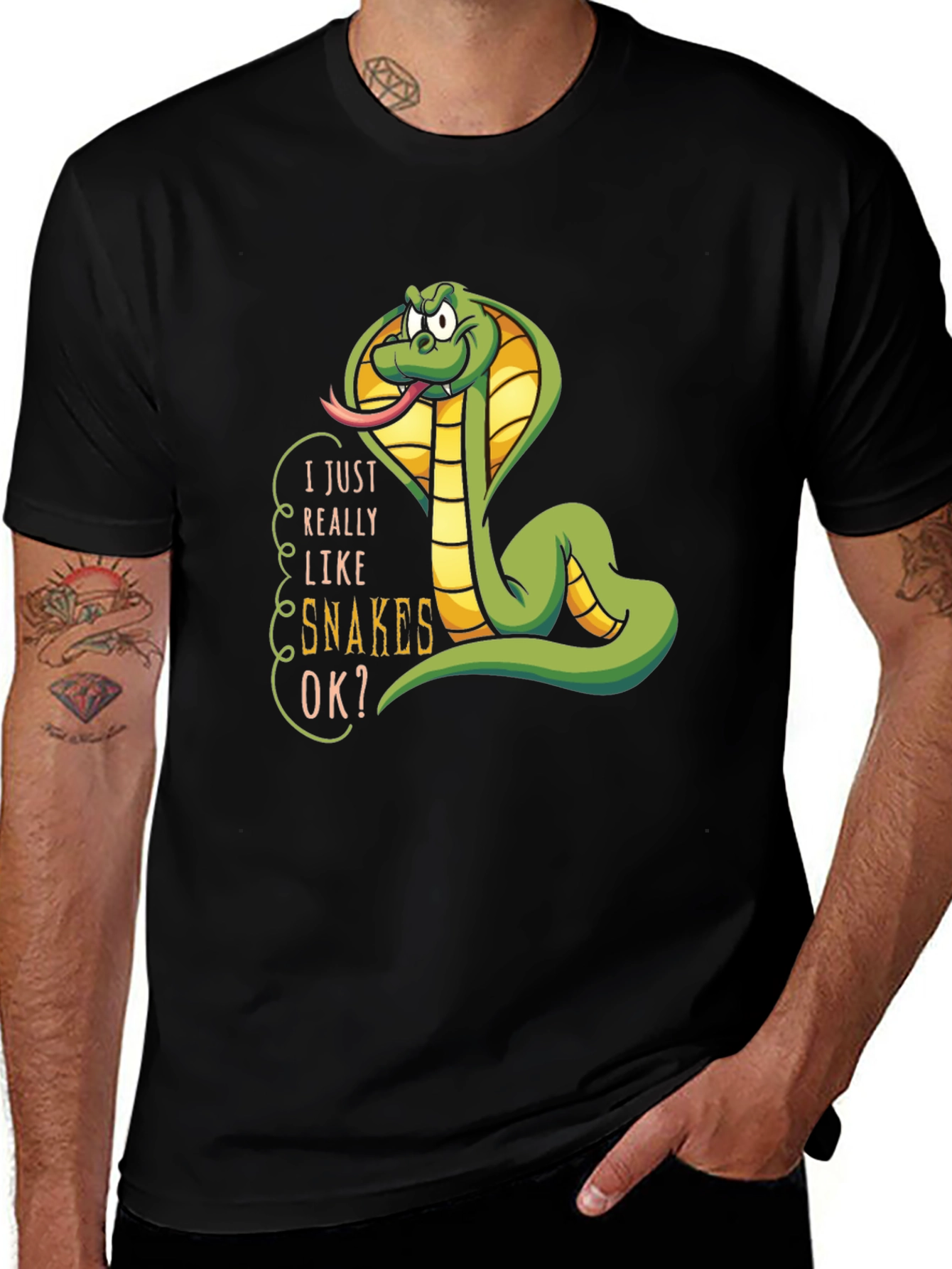 I Really Like Snakes OK? Graphic T-Shirt