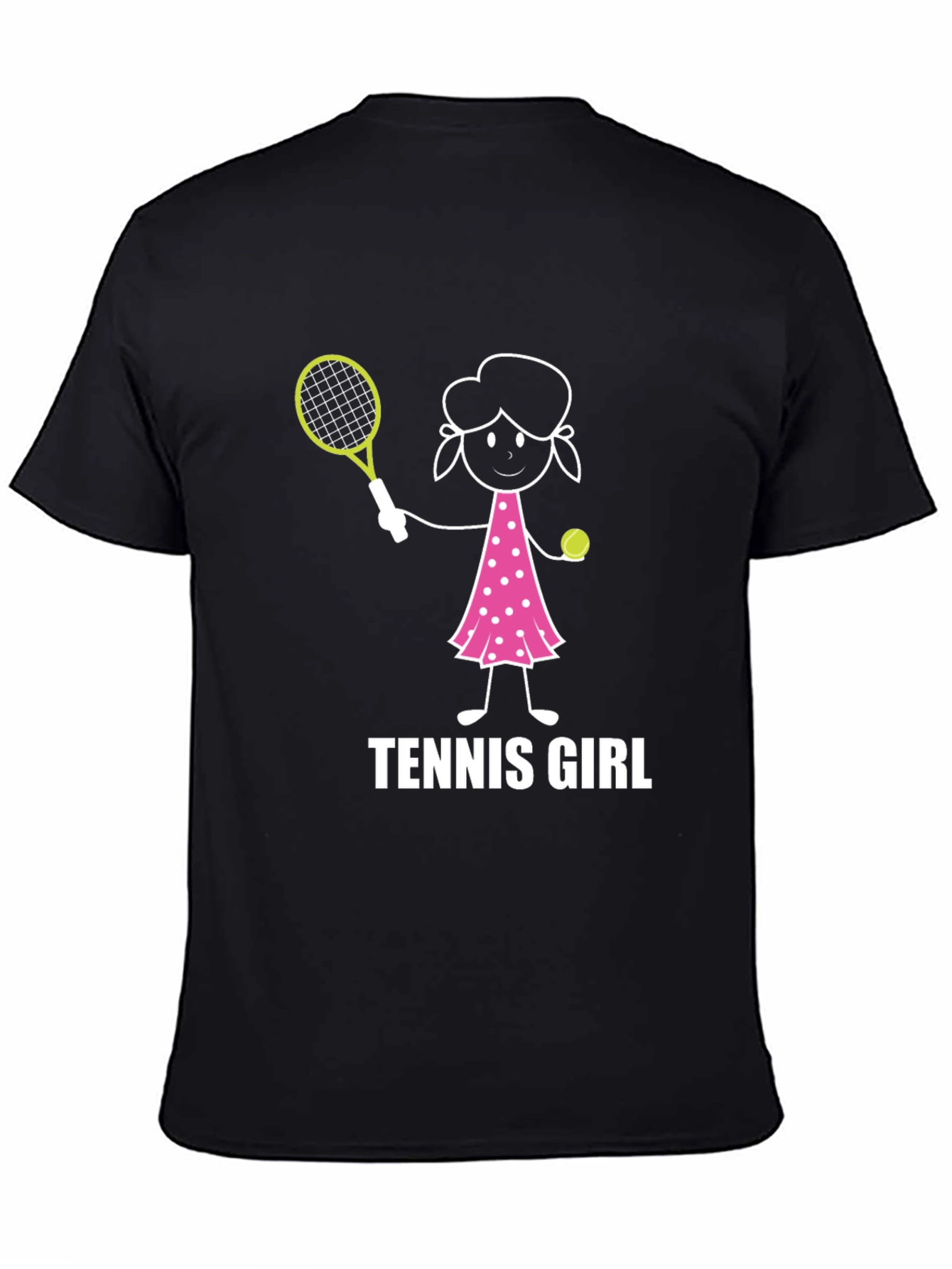 Tennis Girl Graphic Tee - Fun Sports Shirt