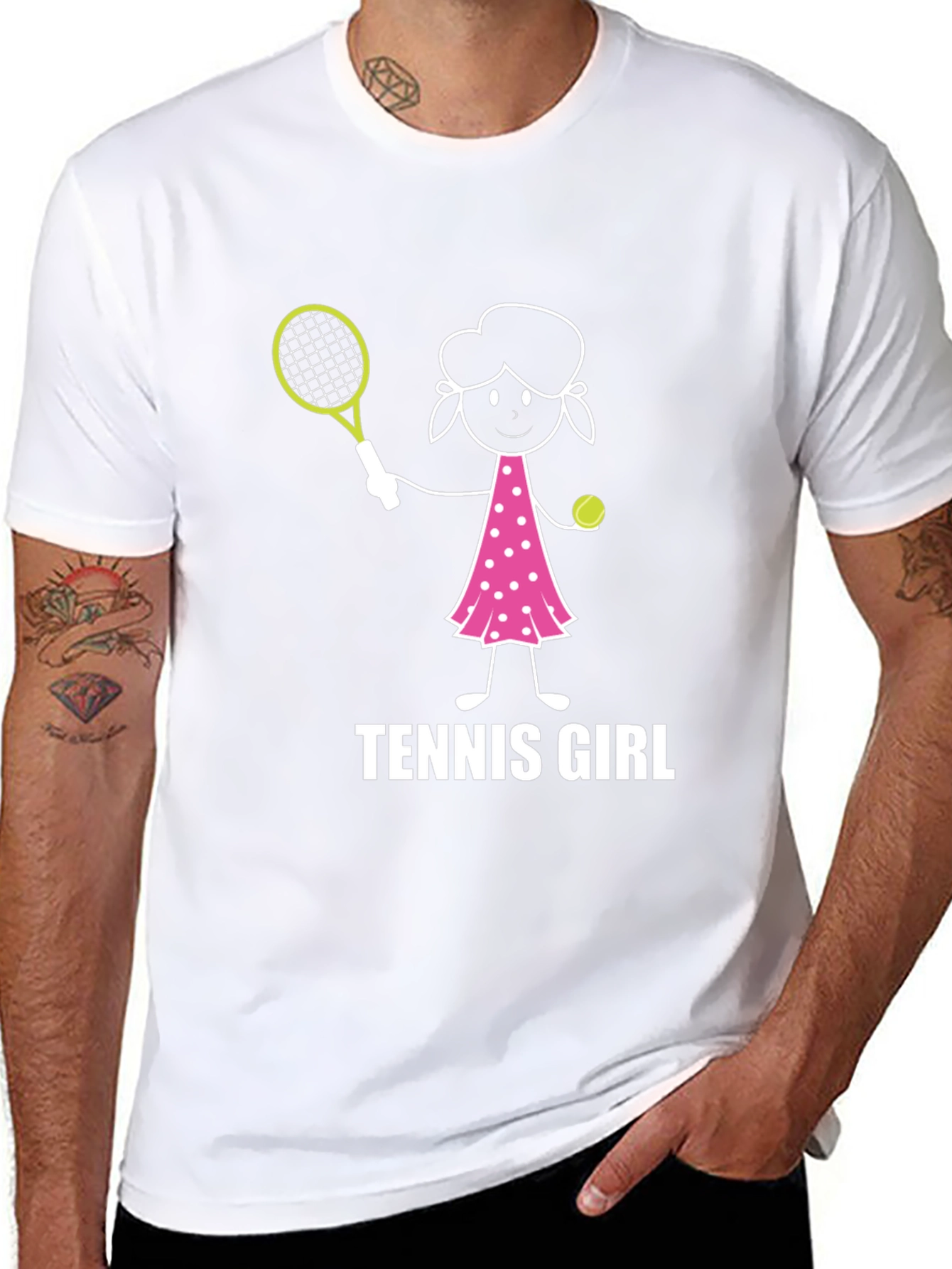 Tennis Girl Graphic Tee - Fun Sports Shirt