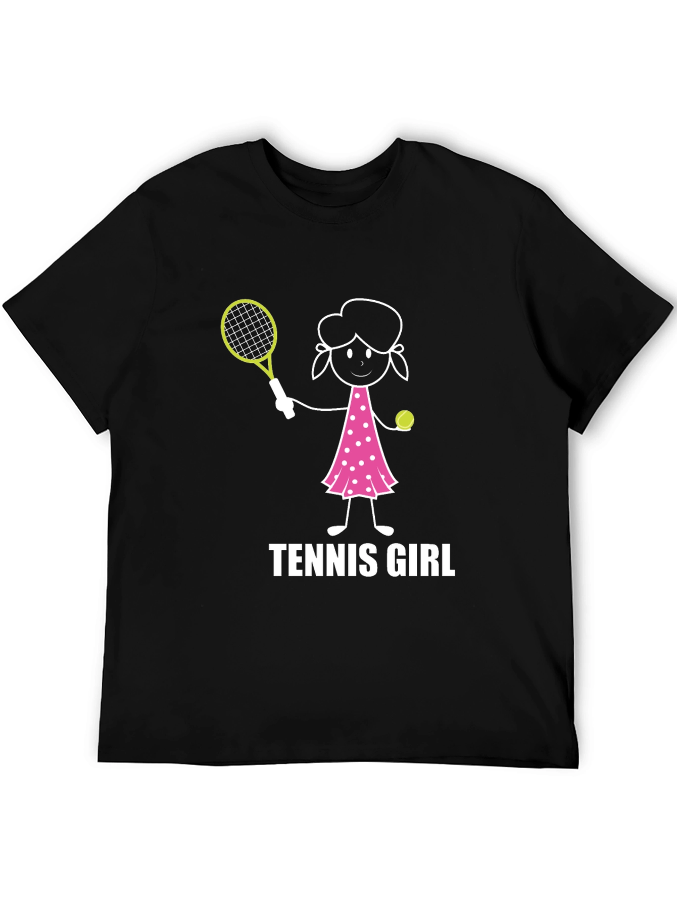 Tennis Girl Graphic Tee - Fun Sports Shirt